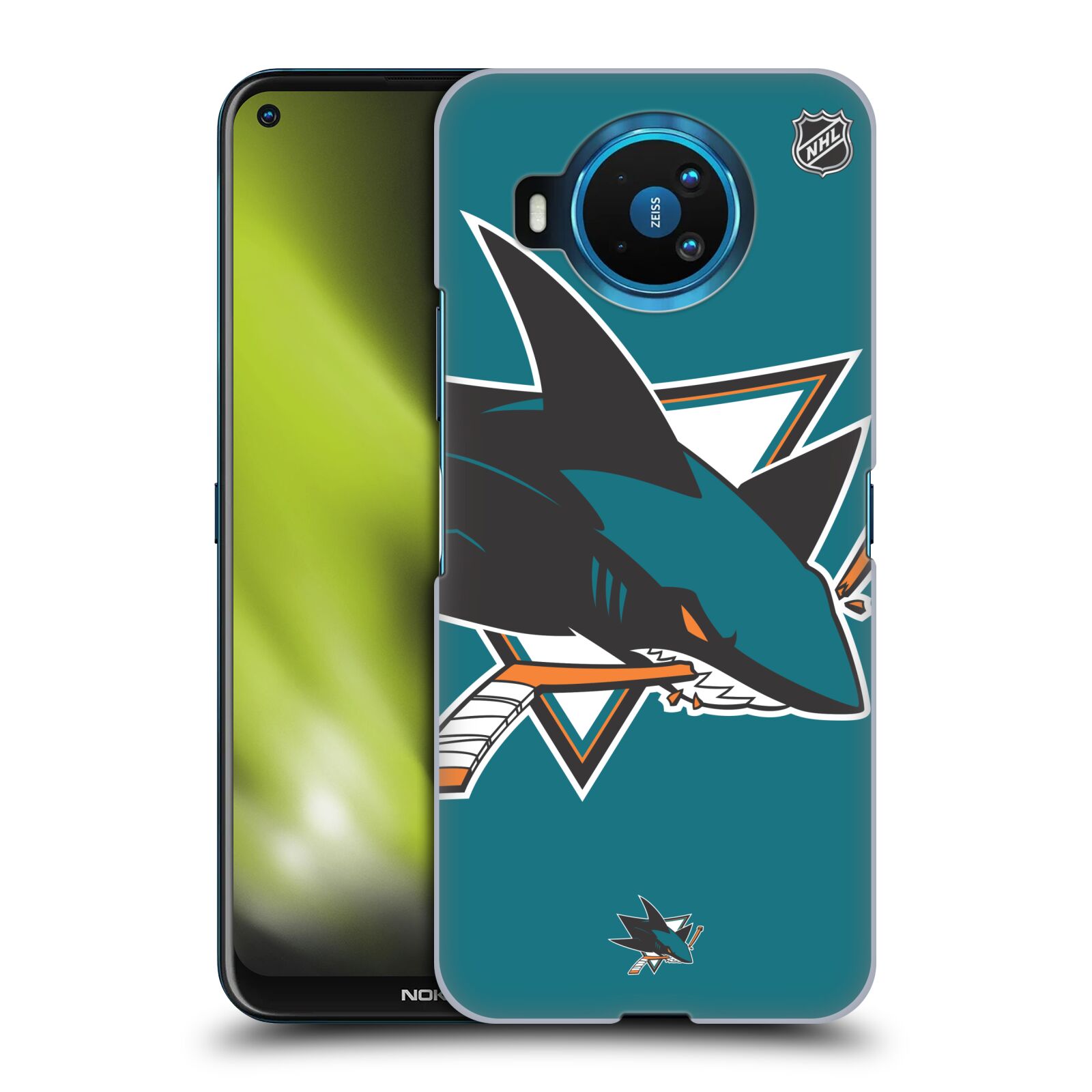 Pouzdro na mobil NOKIA 8.3 - HEAD CASE - Hokej NHL - San Jose Sharks - Velký znak