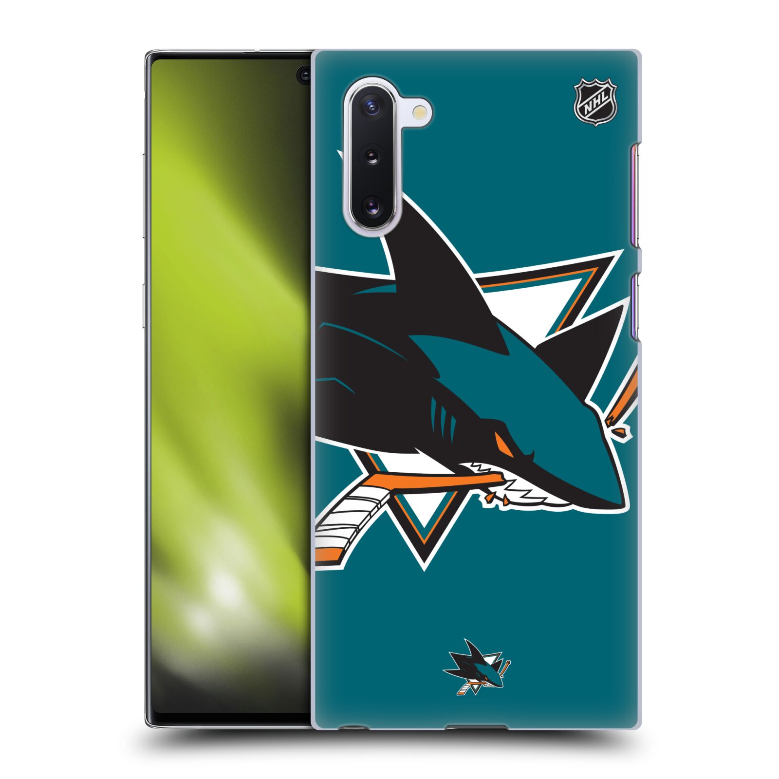 Pouzdro na mobil Samsung Galaxy Note 10 - HEAD CASE - Hokej NHL - San Jose Sharks - Velký znak