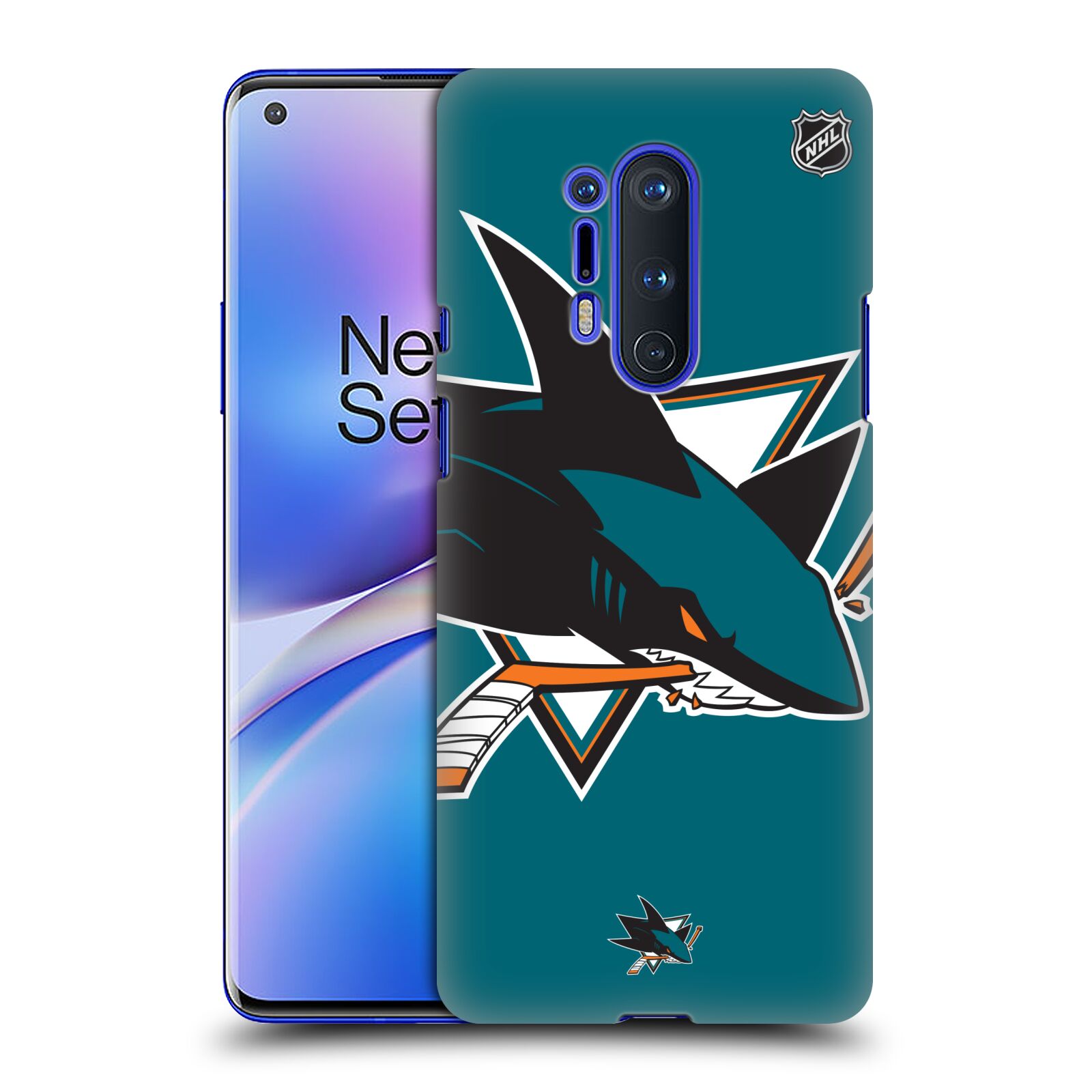 Pouzdro na mobil OnePlus 8 PRO 5G - HEAD CASE - Hokej NHL - San Jose Sharks - Velký znak