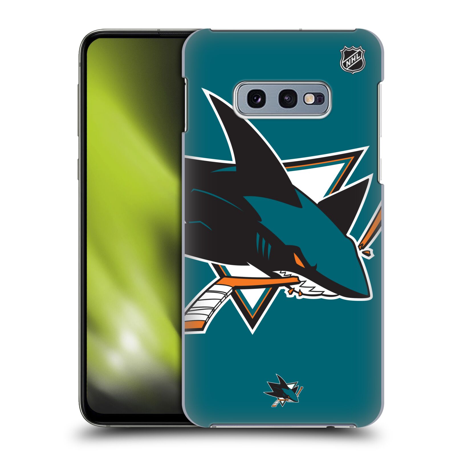 Pouzdro na mobil Samsung Galaxy S10e - HEAD CASE - Hokej NHL - San Jose Sharks - Velký znak