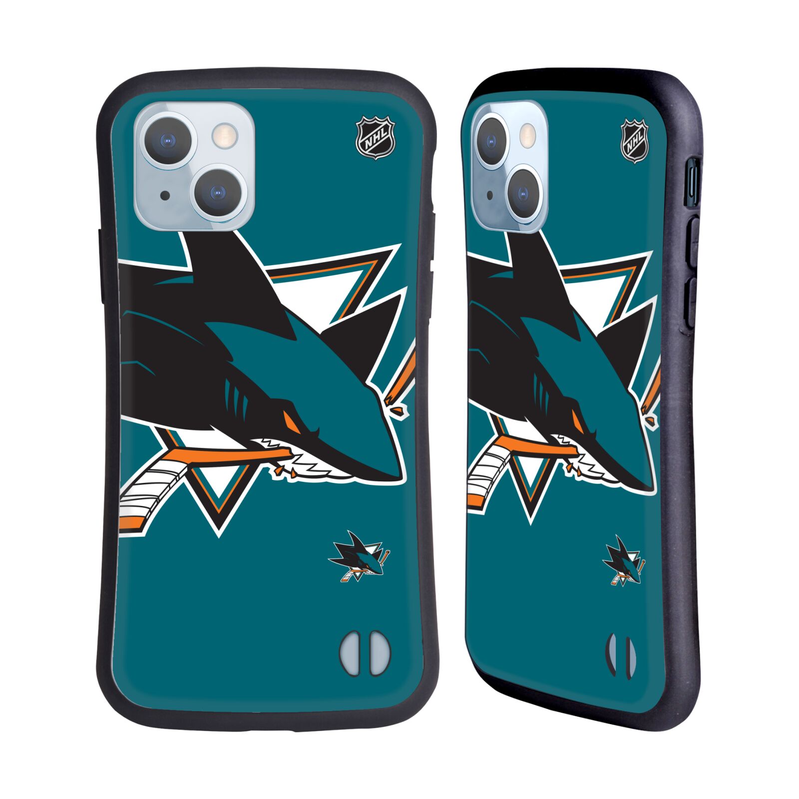Obal na mobil Apple iPhone 14 - HEAD CASE - NHL - Velké logo San Jose Sharks