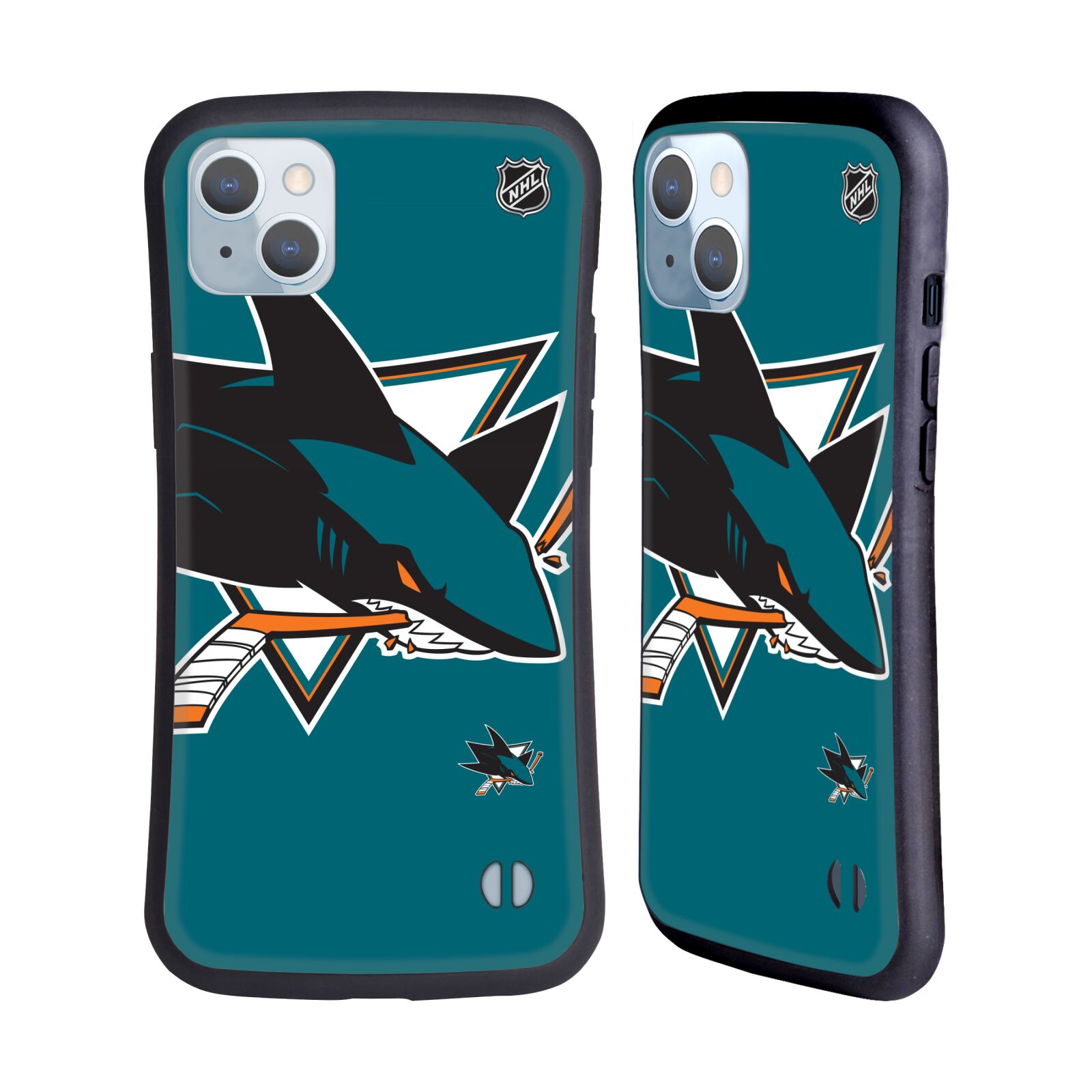 Obal na mobil Apple iPhone 14 PLUS - HEAD CASE - NHL - Velké logo San Jose Sharks