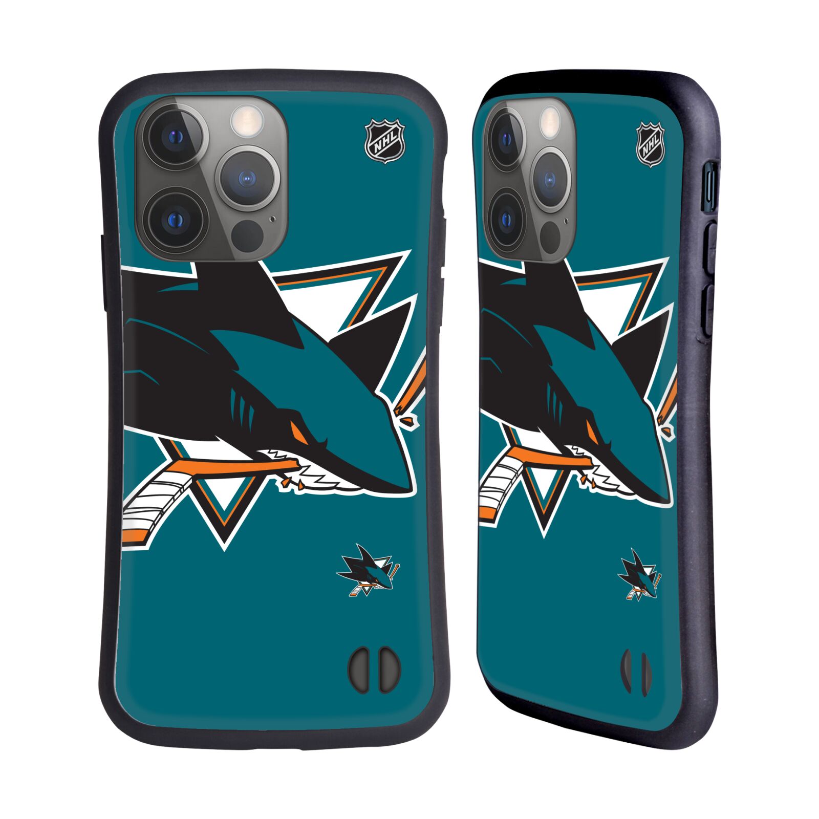 Obal na mobil Apple iPhone 14 PRO - HEAD CASE - NHL - Velké logo San Jose Sharks