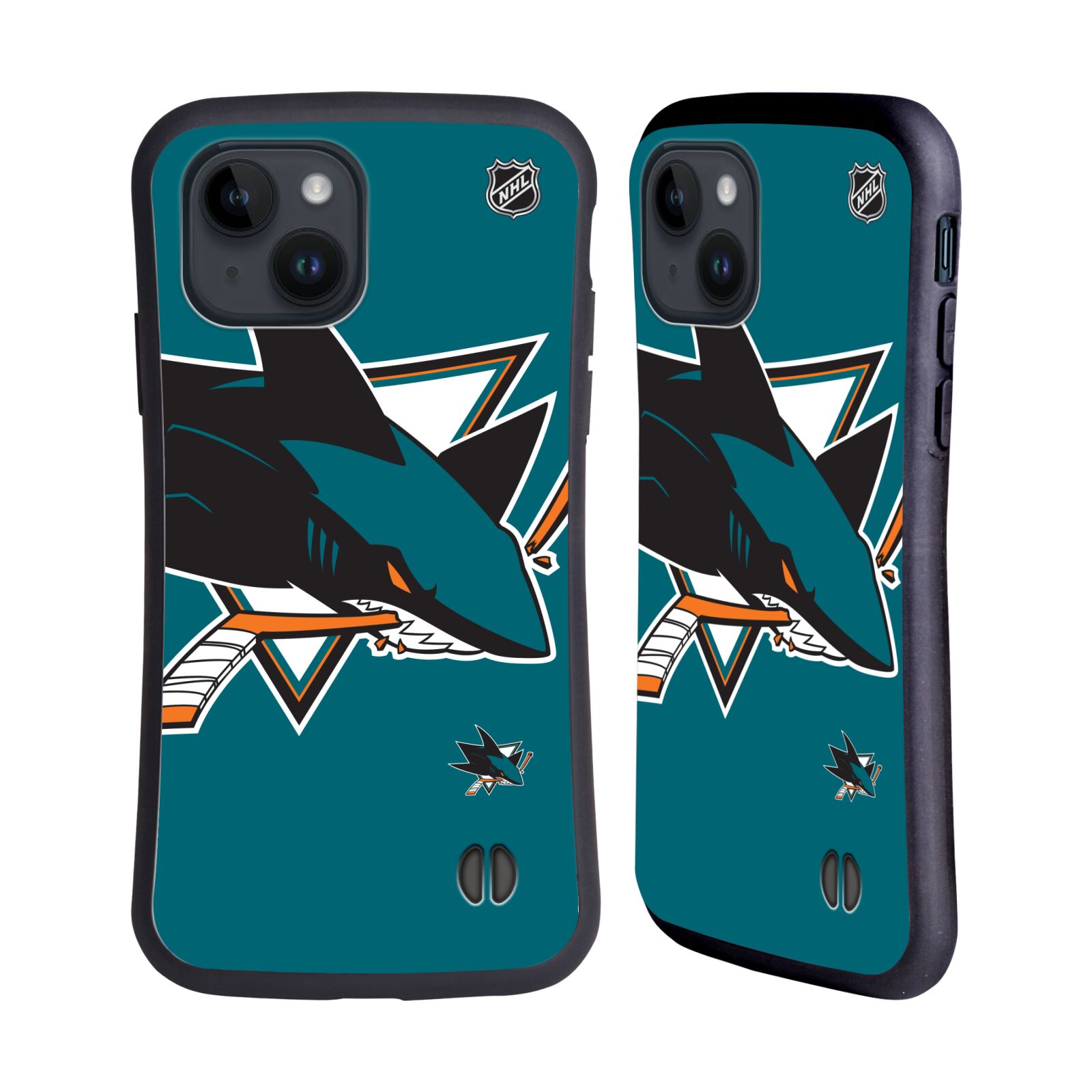 Obal na mobil Apple iPhone 15 - HEAD CASE - NHL - Velké logo San Jose Sharks