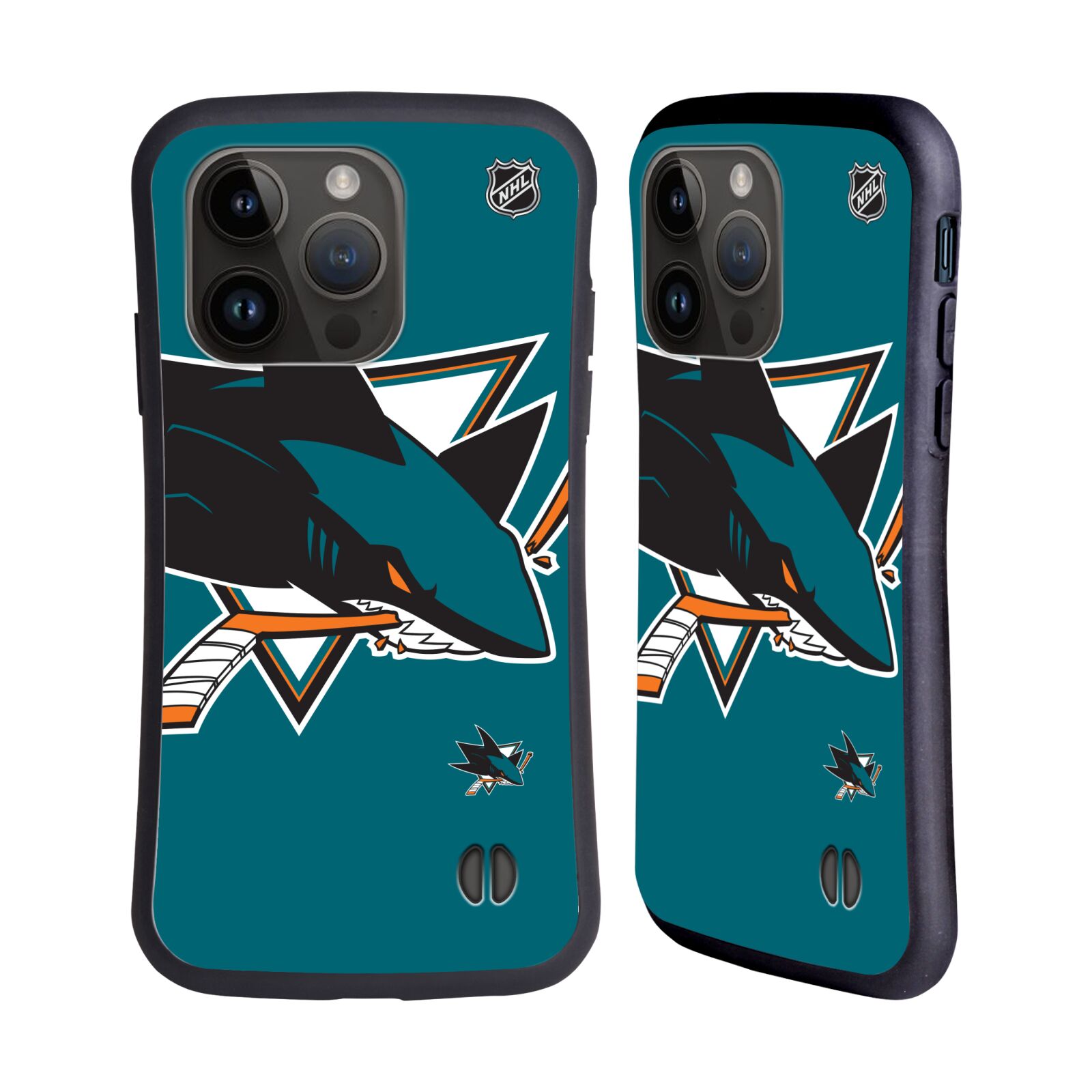 Obal na mobil Apple iPhone 15 PRO - HEAD CASE - NHL - Velké logo San Jose Sharks
