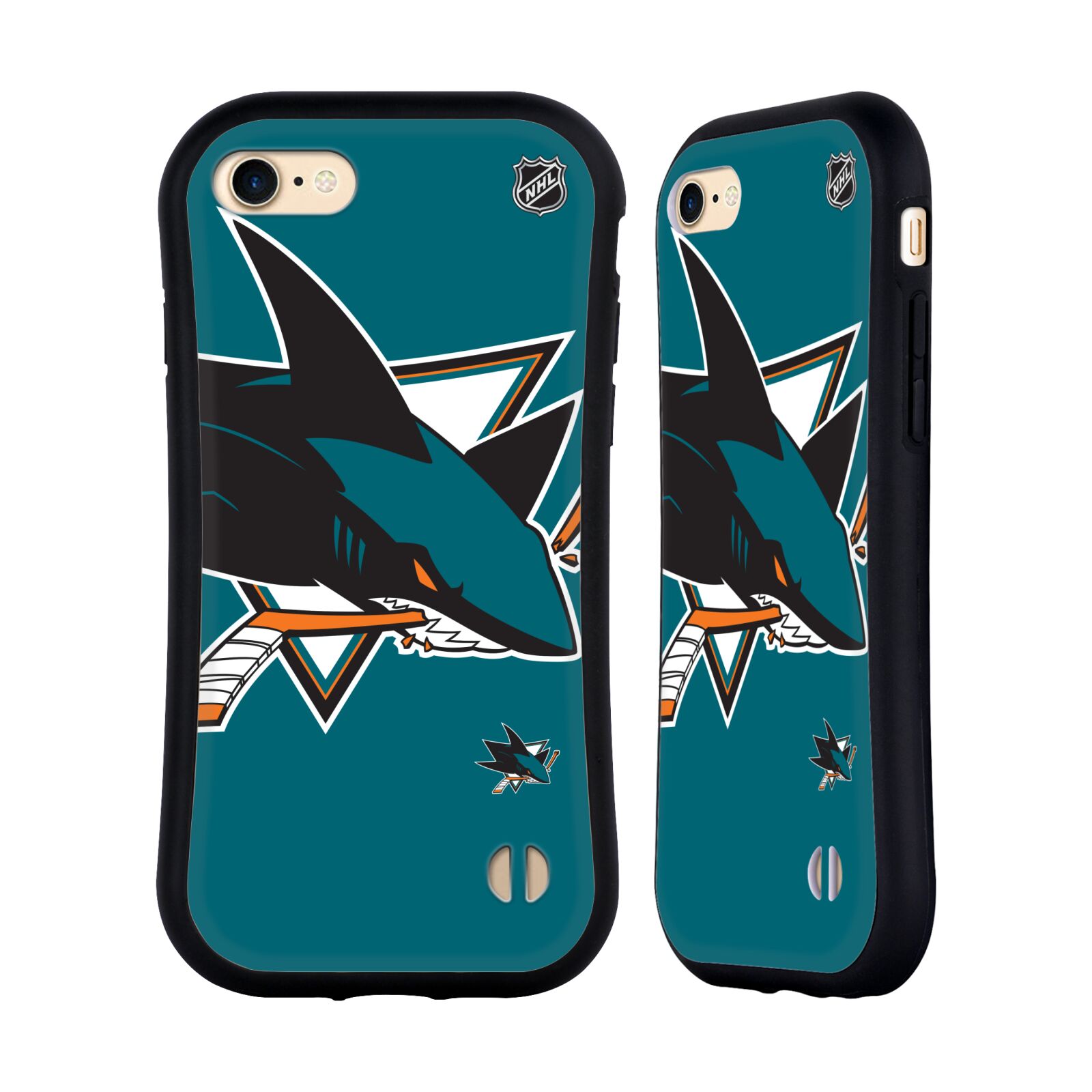 Obal na mobil Apple iPhone 7/8, SE 2020 - HEAD CASE - NHL - Velké logo San Jose Sharks