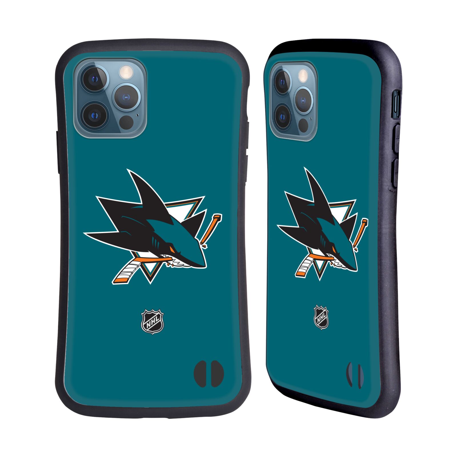 Obal na mobil Apple iPhone 12 / 12 PRO - HEAD CASE - NHL - Malé logo San Jose Sharks