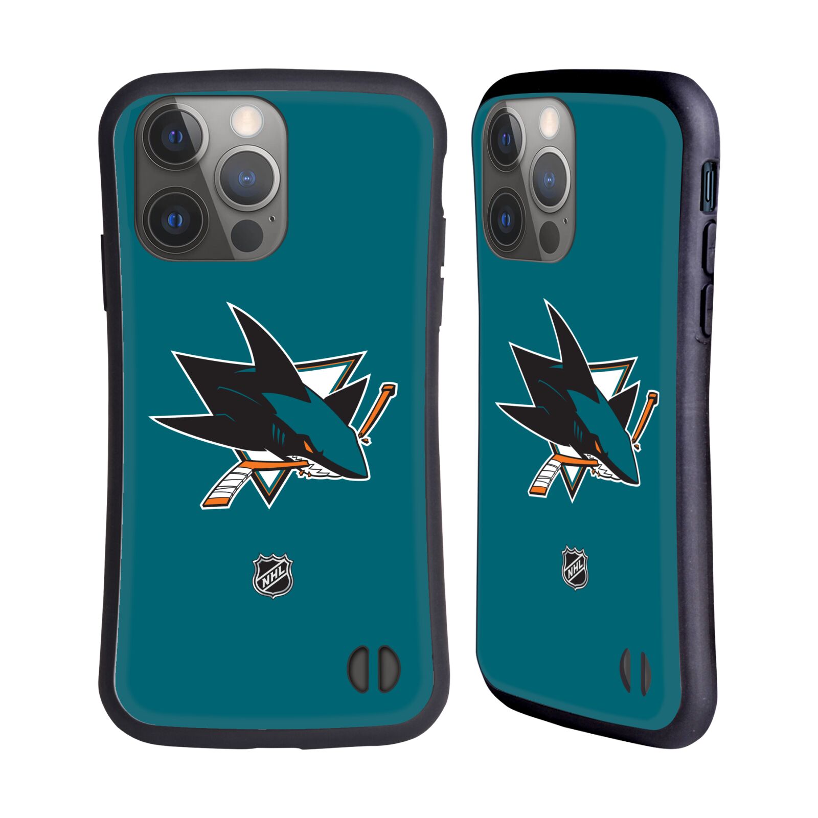 Obal na mobil Apple iPhone 14 PRO - HEAD CASE - NHL - Malé logo San Jose Sharks
