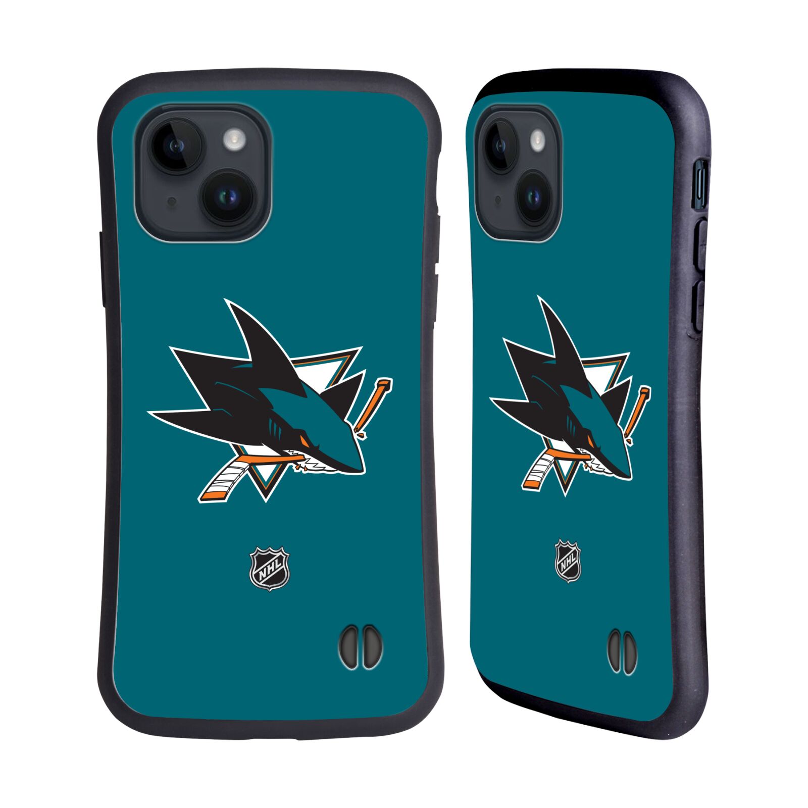 Obal na mobil Apple iPhone 15 - HEAD CASE - NHL - Malé logo San Jose Sharks