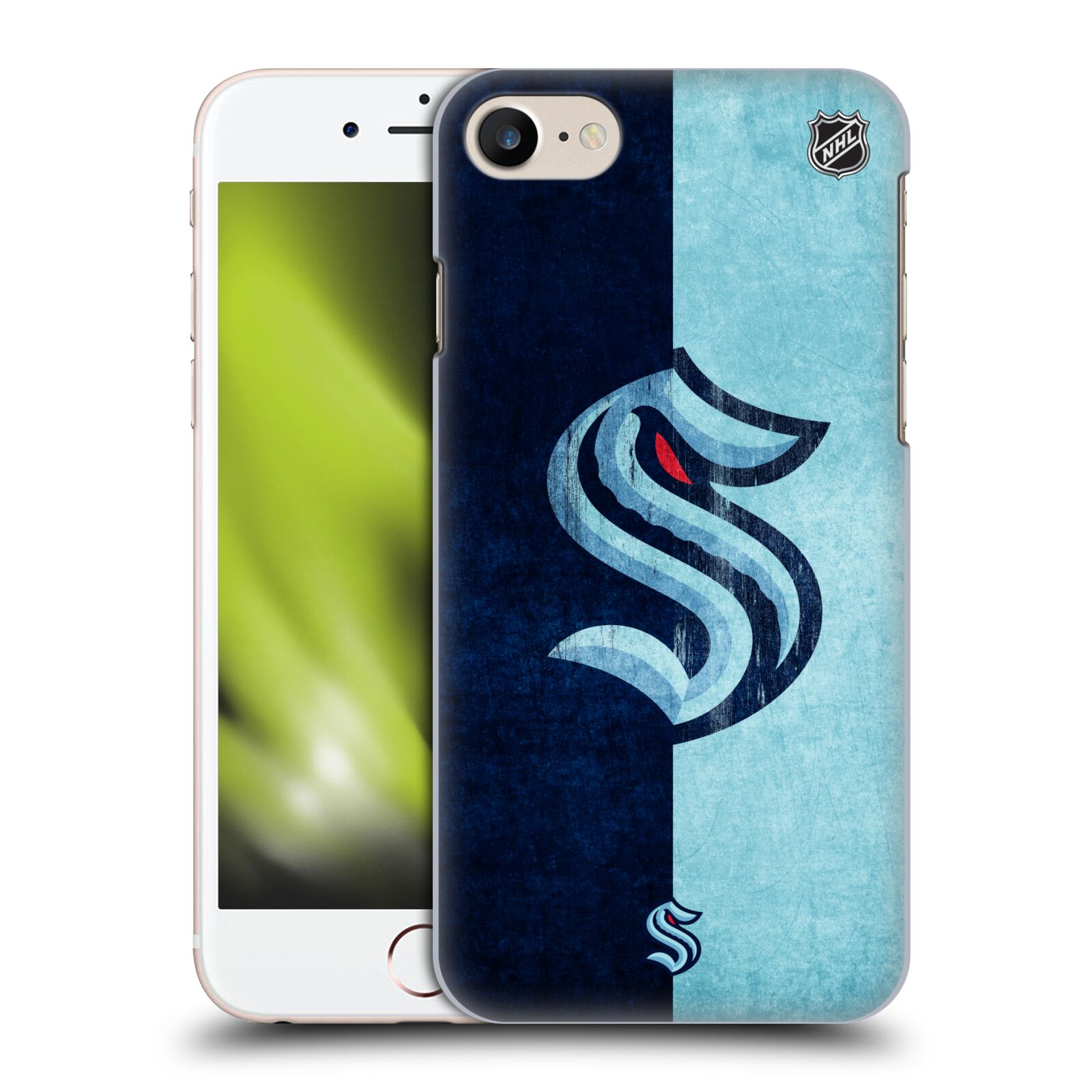 Pouzdro na mobil Apple Iphone 7/8 - HEAD CASE - Hokej NHL - Seattle Kraken - Velký znak