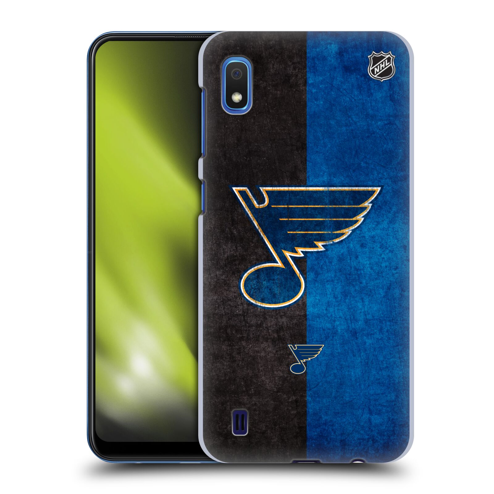 Pouzdro na mobil Samsung Galaxy A10 - HEAD CASE - Hokej NHL - St. Louis Blues - Znak dva pruhy