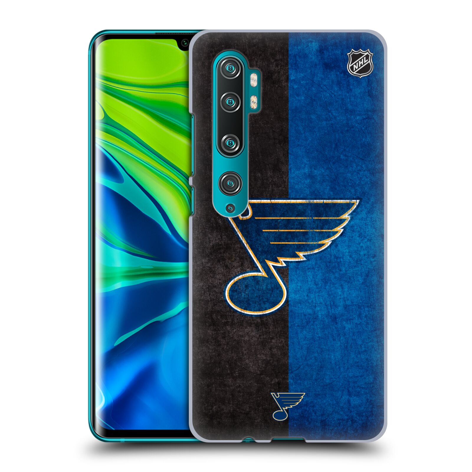 Pouzdro na mobil Xiaomi Mi Note 10 / Mi Note 10 Pro - HEAD CASE - Hokej NHL - St. Louis Blues - Znak dva pruhy