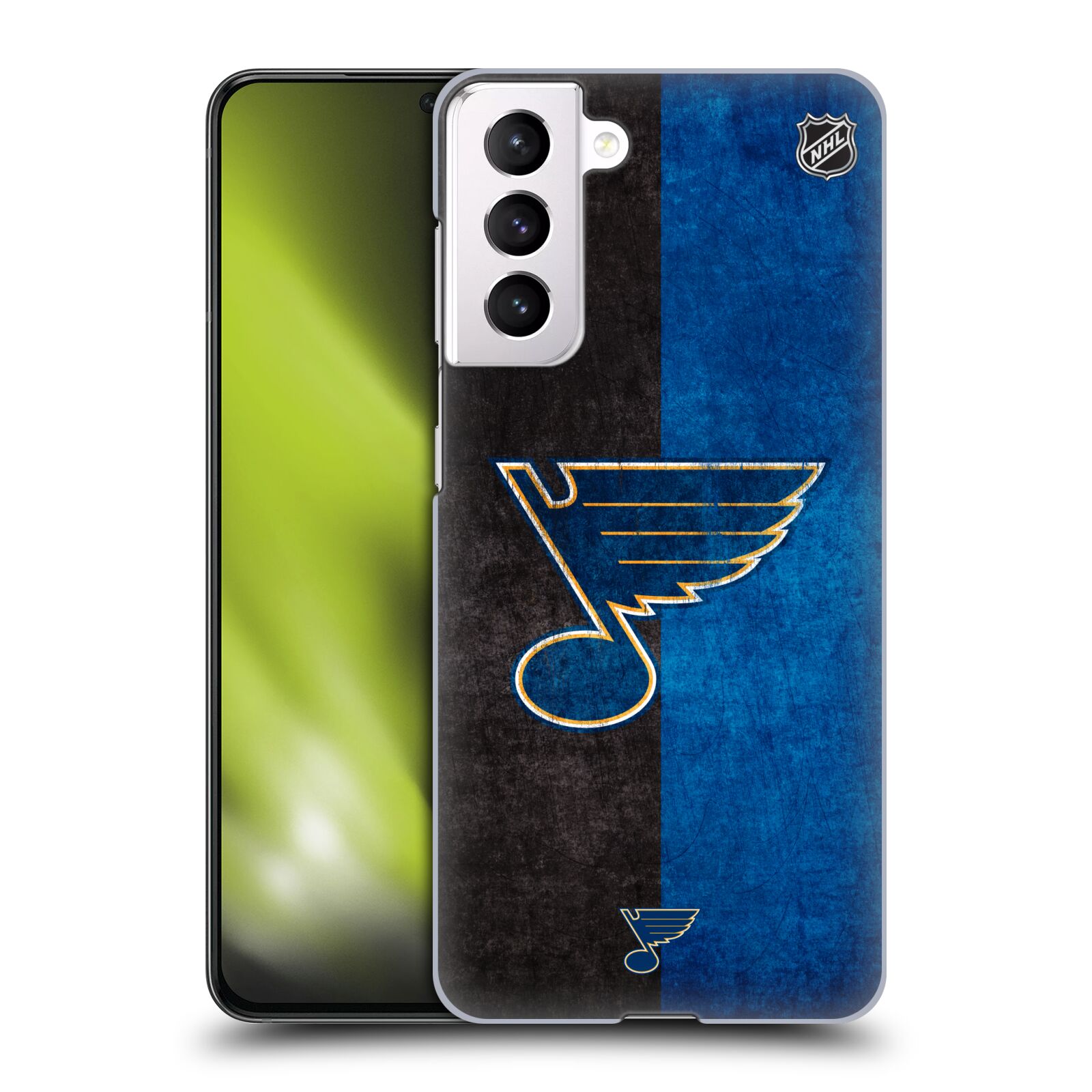 Pouzdro na mobil Samsung Galaxy S21 5G - HEAD CASE - Hokej NHL - St. Louis Blues - Znak dva pruhy