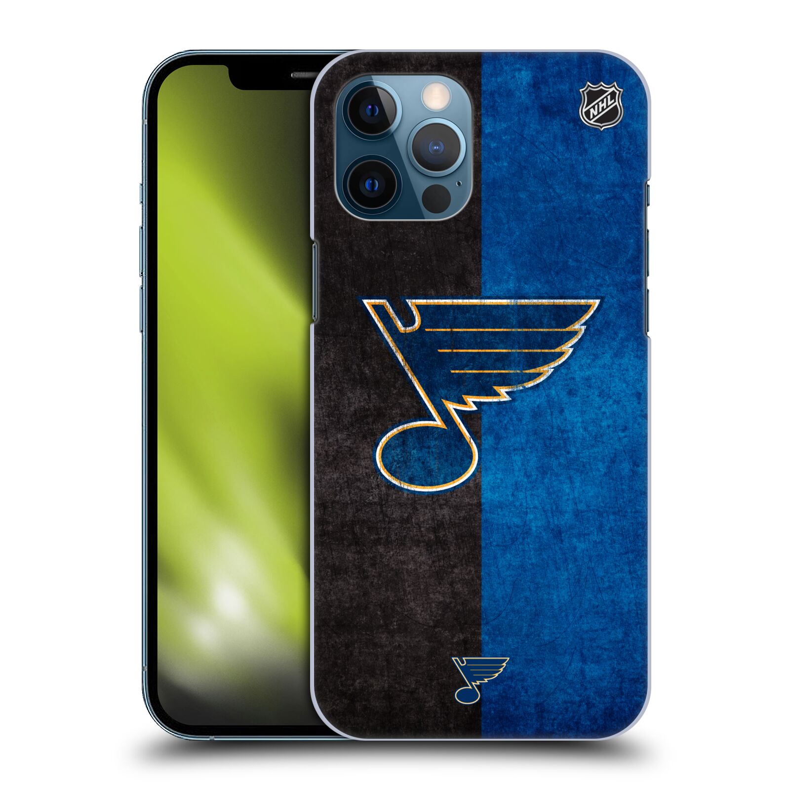Pouzdro na mobil Apple Iphone 12 PRO MAX - HEAD CASE - Hokej NHL - St. Louis Blues - Znak dva pruhy