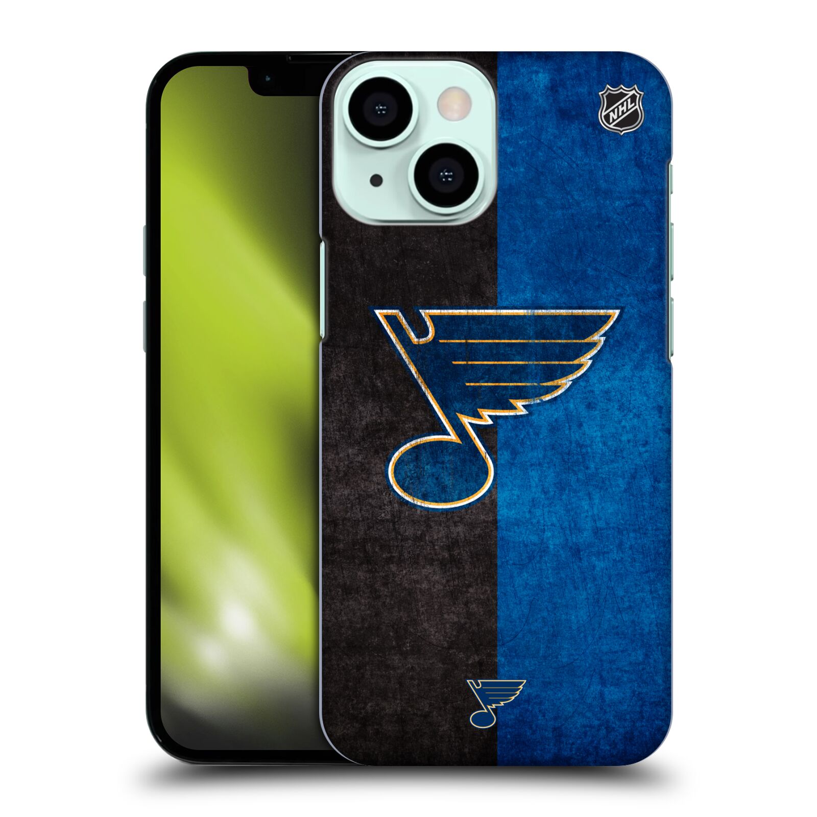 Pouzdro na mobil Apple Iphone 13 MINI - HEAD CASE - Hokej NHL - St. Louis Blues - Znak dva pruhy