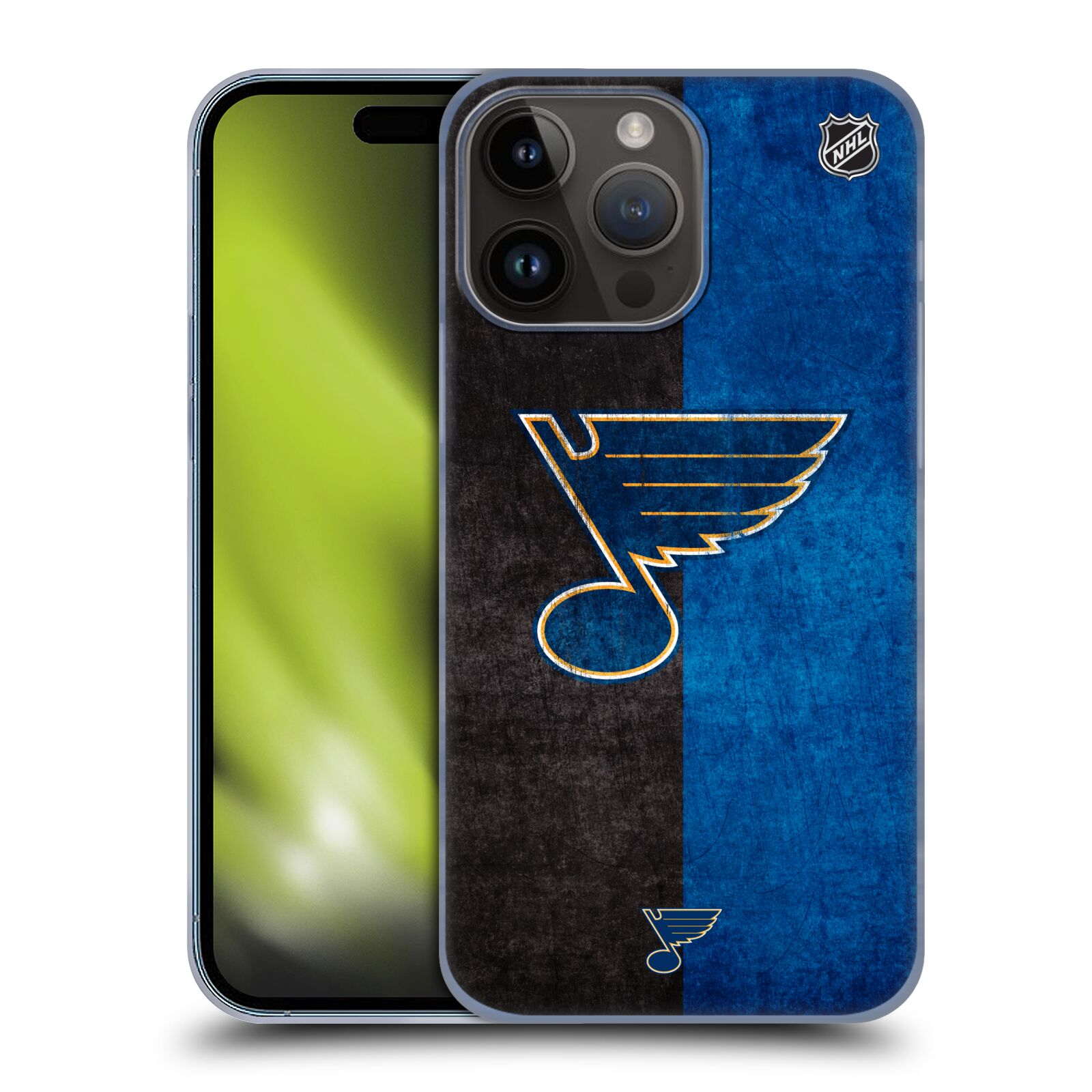 Plastový obal HEAD CASE na mobil Apple Iphone 15 PRO MAX  Hokej NHL - St. Louis Blues - Znak dva pruhy
