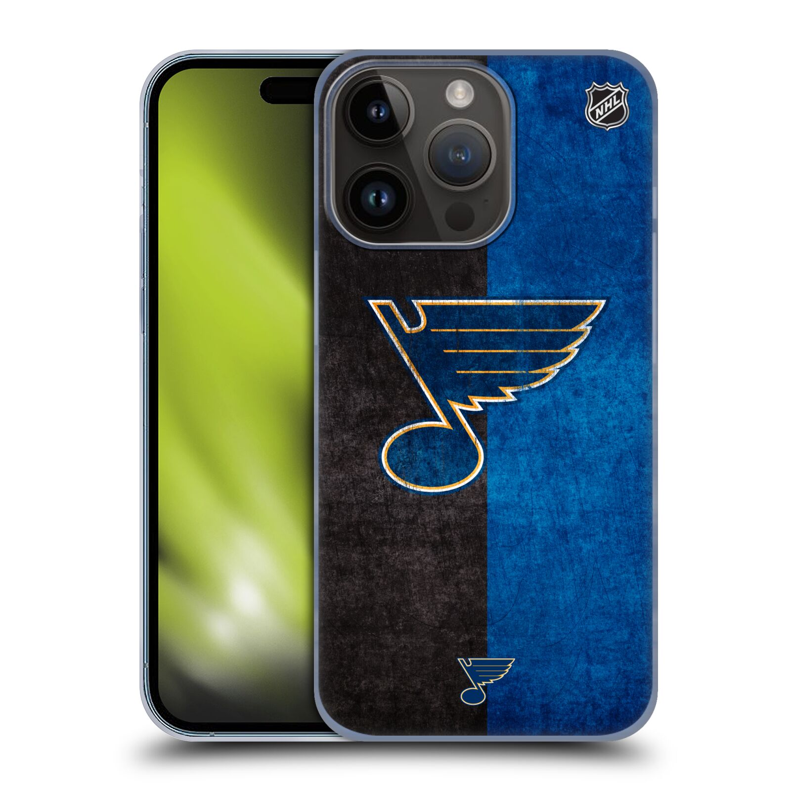 Plastový obal HEAD CASE na mobil Apple Iphone 15 Pro  Hokej NHL - St. Louis Blues - Znak dva pruhy