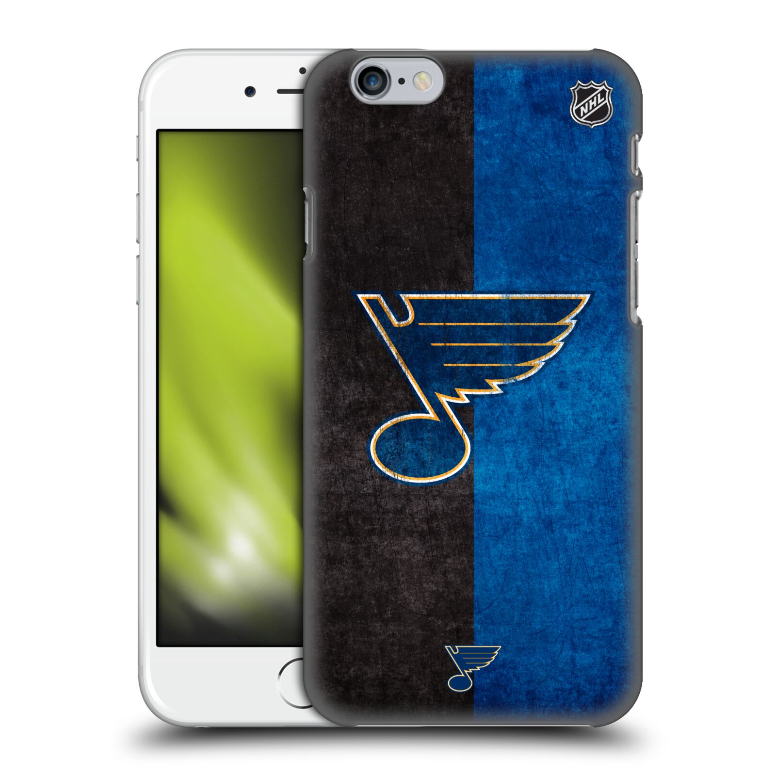Pouzdro na mobil Apple Iphone 6/6S - HEAD CASE - Hokej NHL - St. Louis Blues - Znak dva pruhy