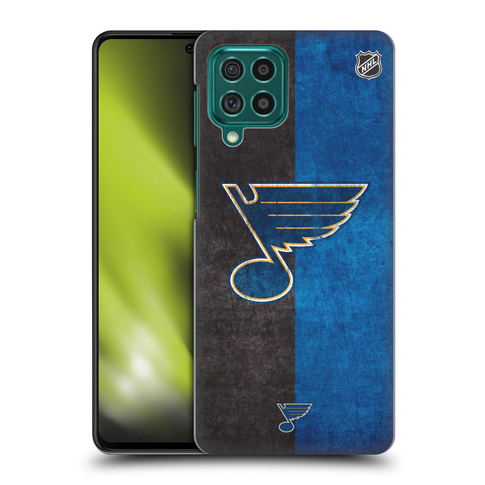 Pouzdro na mobil Samsung Galaxy M62 - HEAD CASE - Hokej NHL - St. Louis Blues - Znak dva pruhy