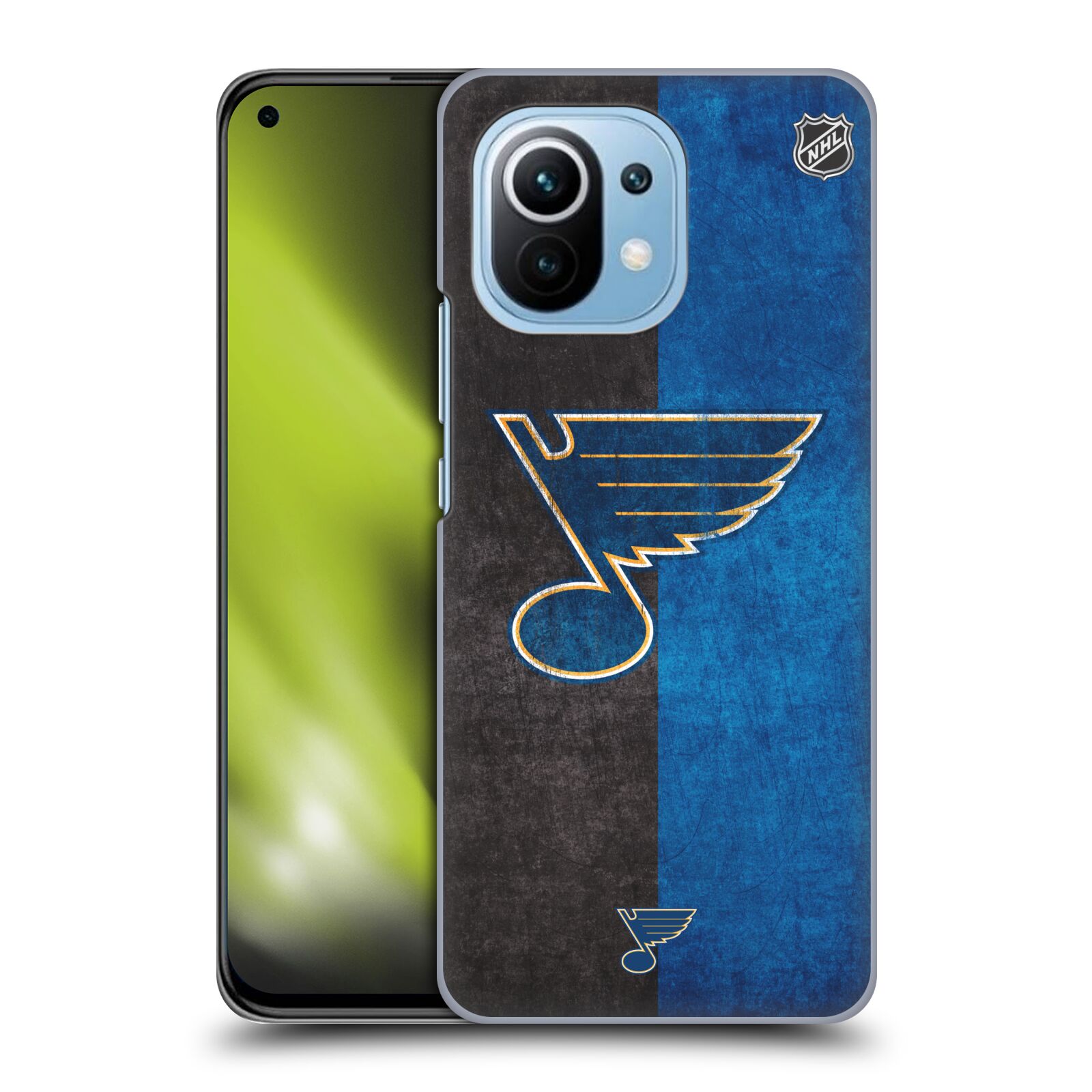 Pouzdro na mobil Xiaomi  Mi 11 - HEAD CASE - Hokej NHL - St. Louis Blues - Znak dva pruhy