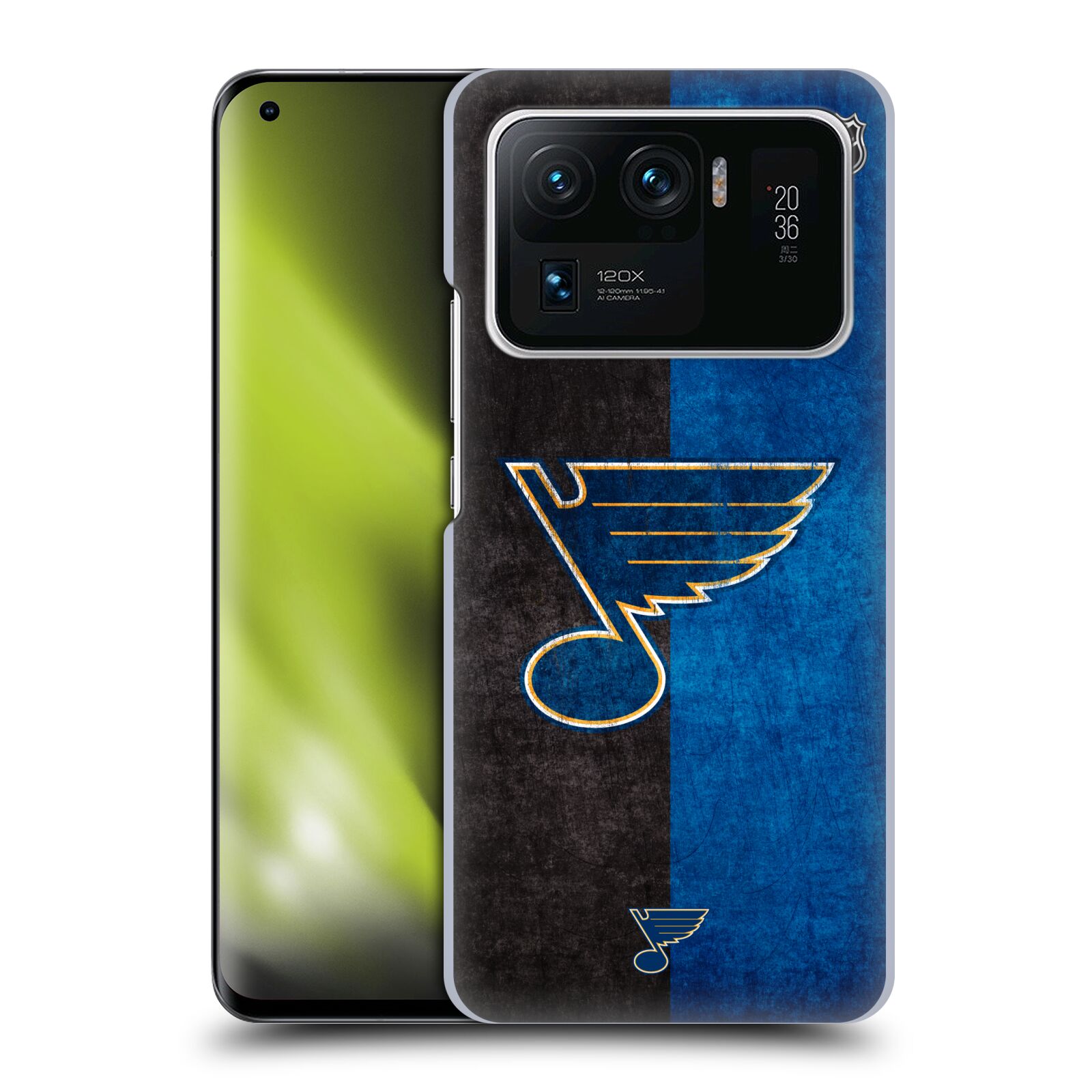 Pouzdro na mobil Xiaomi  Mi 11 ULTRA - HEAD CASE - Hokej NHL - St. Louis Blues - Znak dva pruhy