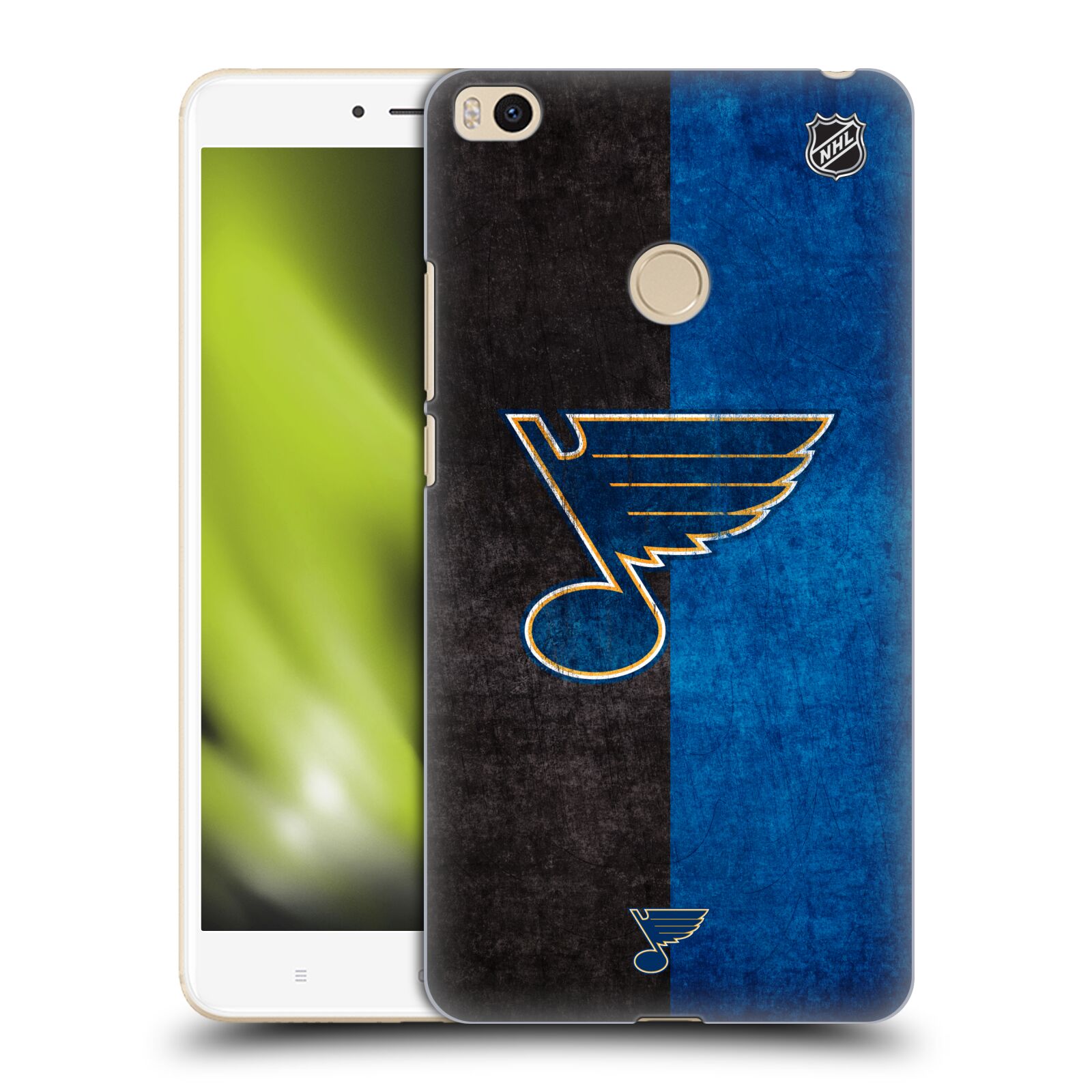 Pouzdro na mobil Xiaomi Mi Max 2 - HEAD CASE - Hokej NHL - St. Louis Blues - Znak dva pruhy