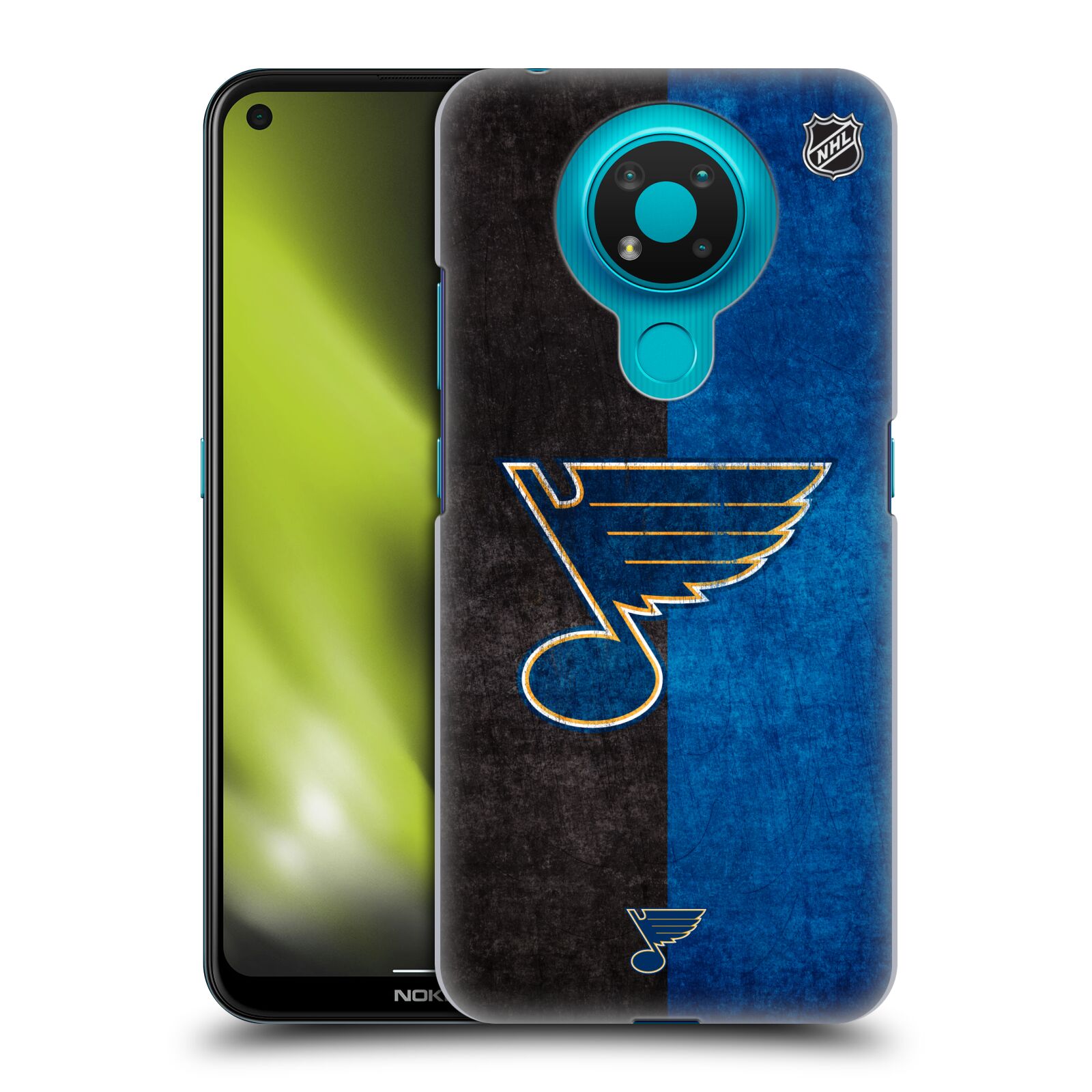 Pouzdro na mobil Nokia 3.4 - HEAD CASE - Hokej NHL - St. Louis Blues - Znak dva pruhy