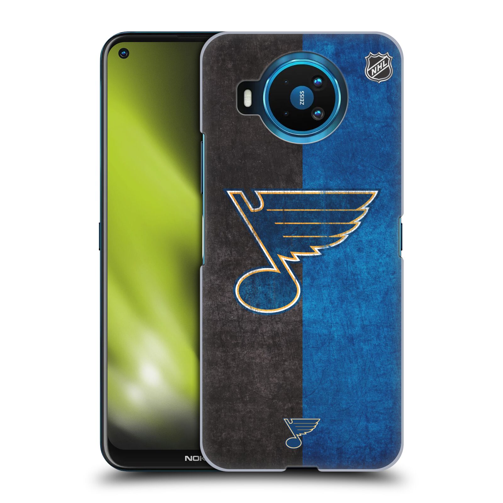 Pouzdro na mobil NOKIA 8.3 - HEAD CASE - Hokej NHL - St. Louis Blues - Znak dva pruhy