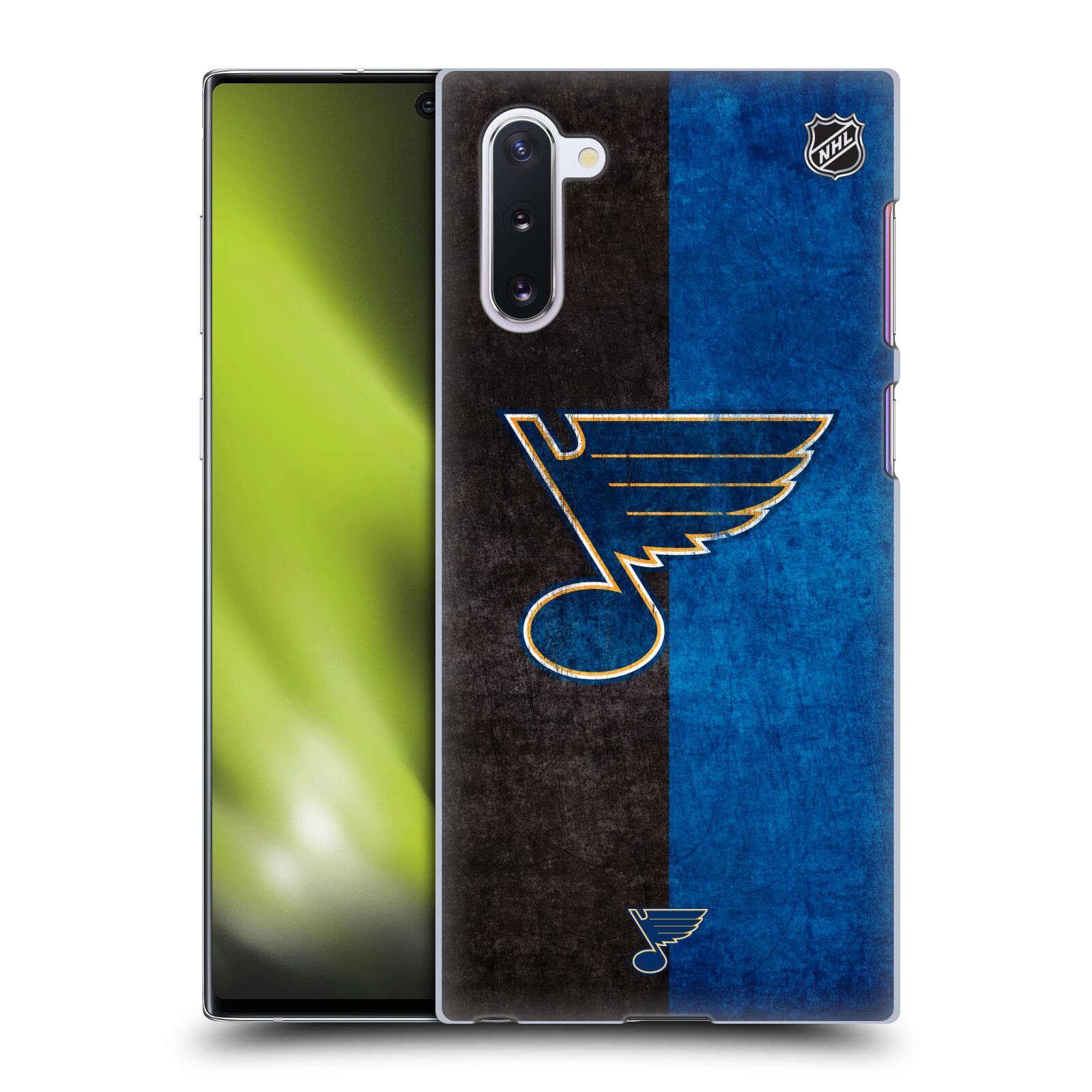 Pouzdro na mobil Samsung Galaxy Note 10 - HEAD CASE - Hokej NHL - St. Louis Blues - Znak dva pruhy