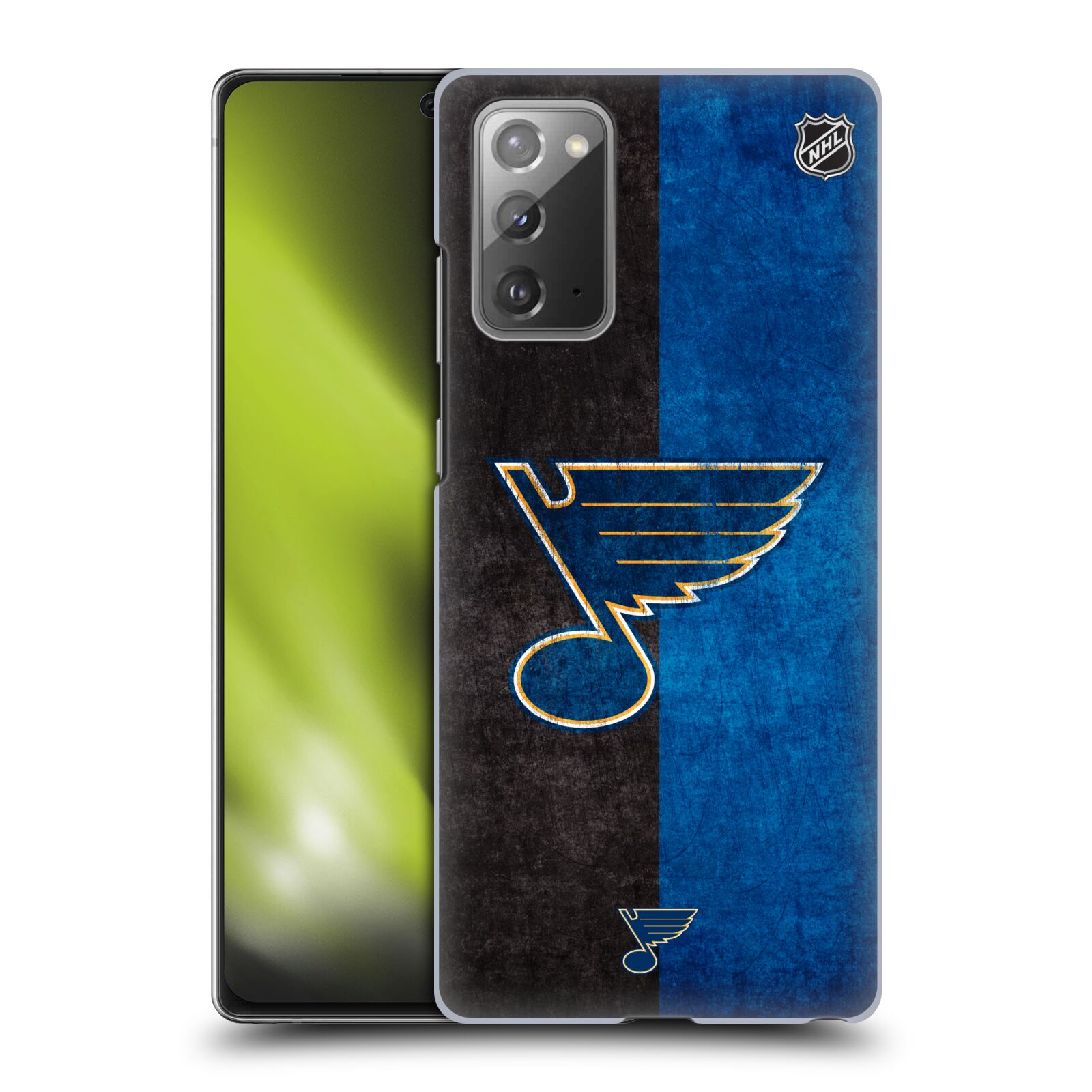 Pouzdro na mobil Samsung Galaxy Note 20 - HEAD CASE - Hokej NHL - St. Louis Blues - Znak dva pruhy