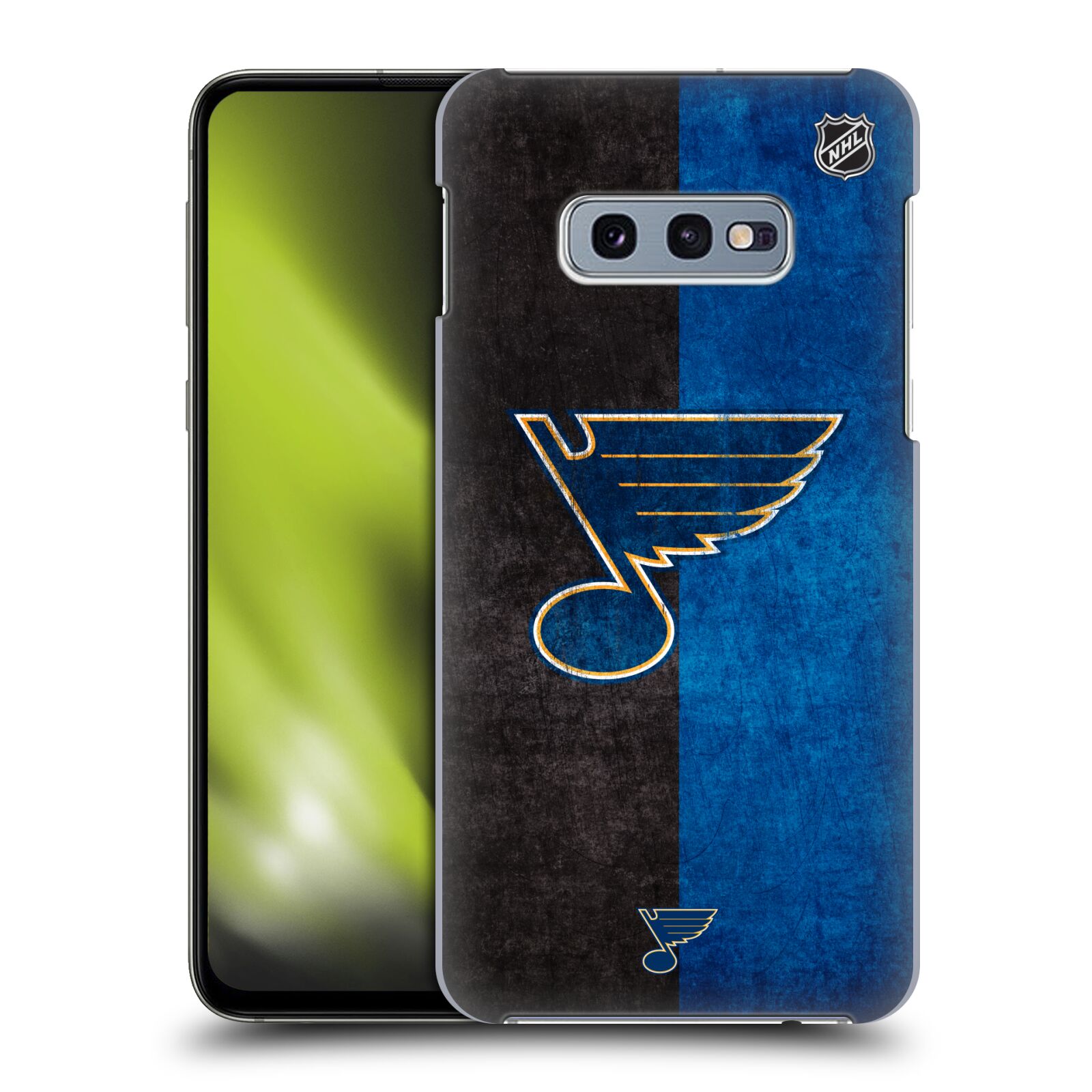 Pouzdro na mobil Samsung Galaxy S10e - HEAD CASE - Hokej NHL - St. Louis Blues - Znak dva pruhy