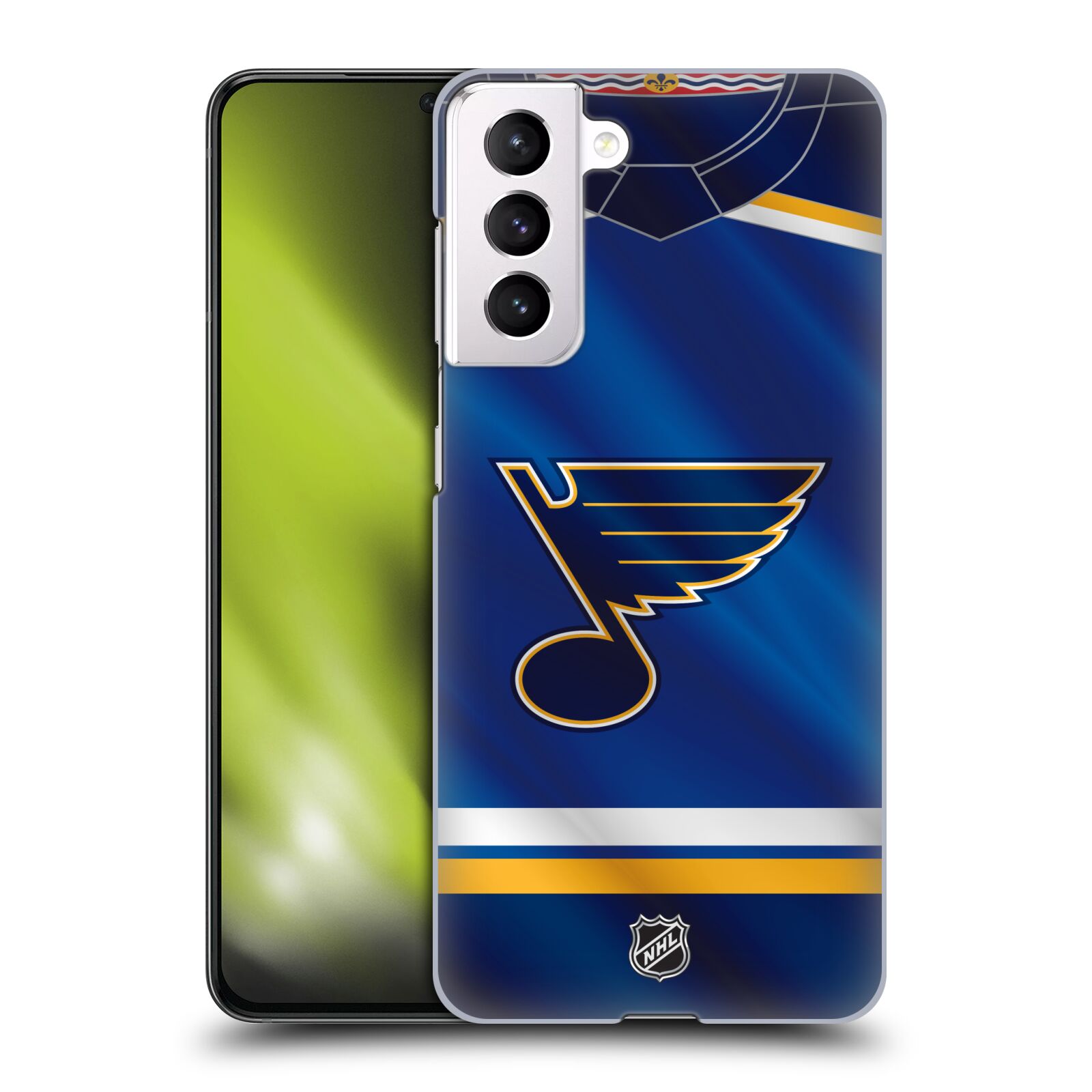 Pouzdro na mobil Samsung Galaxy S21 5G - HEAD CASE - Hokej NHL - St. Louis Blues - Znak na dresu