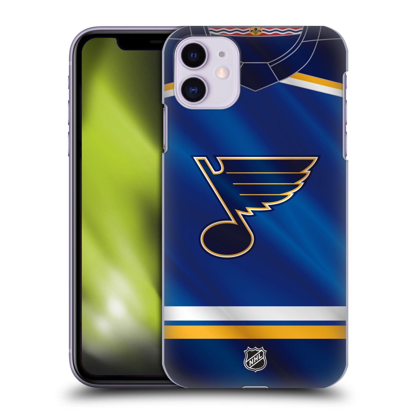 Pouzdro na mobil Apple Iphone 11 - HEAD CASE - Hokej NHL - St. Louis Blues - Znak na dresu