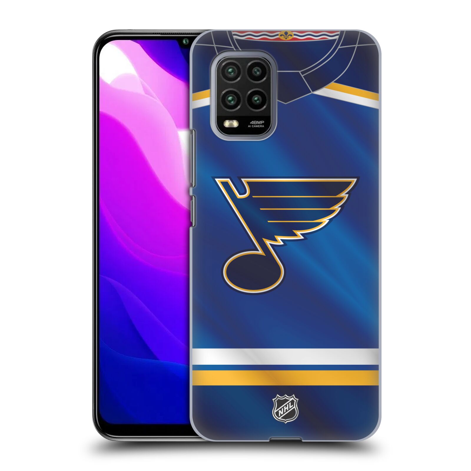 Pouzdro na mobil Xiaomi  Mi 10 LITE / Mi 10 LITE 5G - HEAD CASE - Hokej NHL - St. Louis Blues - Znak na dresu