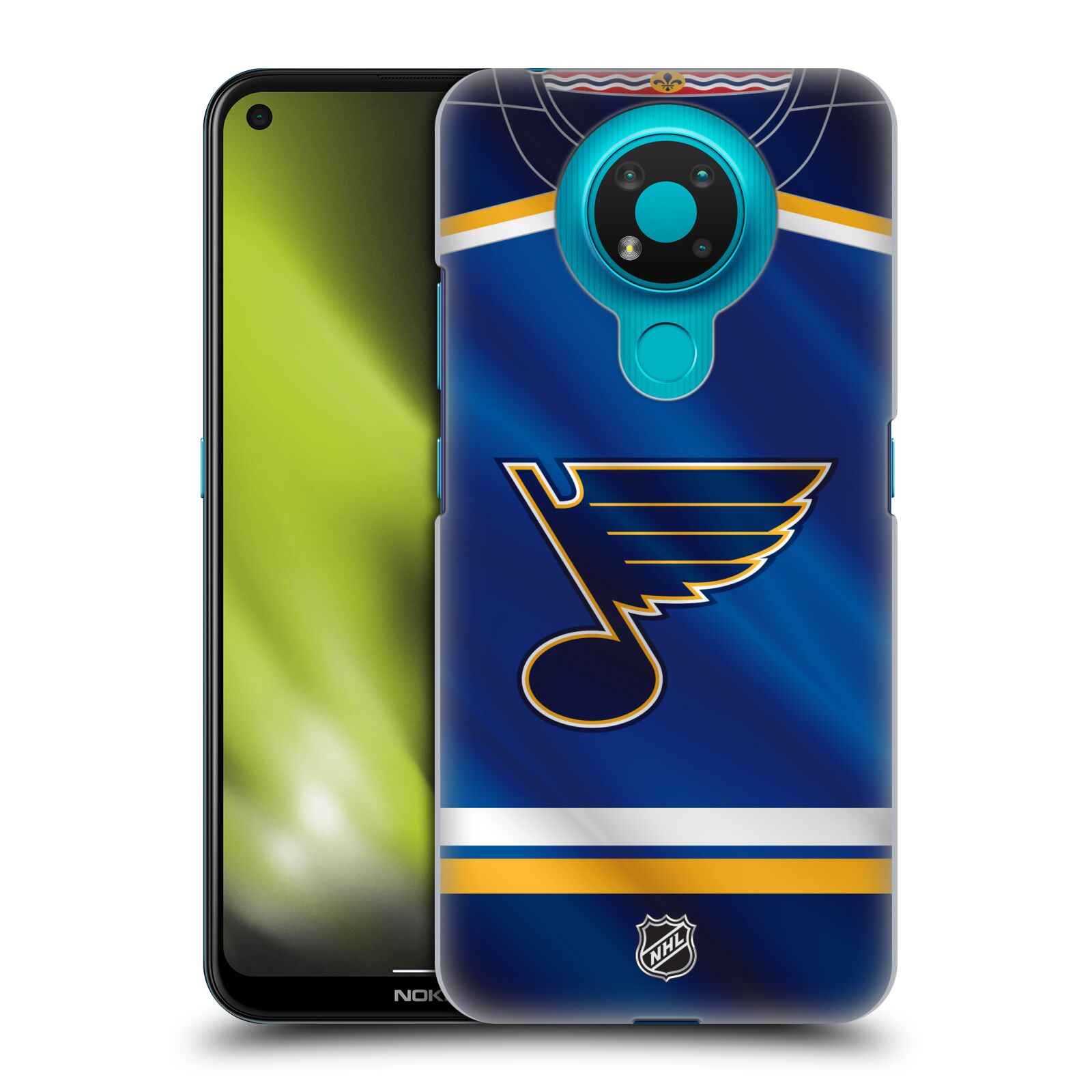 Pouzdro na mobil Nokia 3.4 - HEAD CASE - Hokej NHL - St. Louis Blues - Znak na dresu