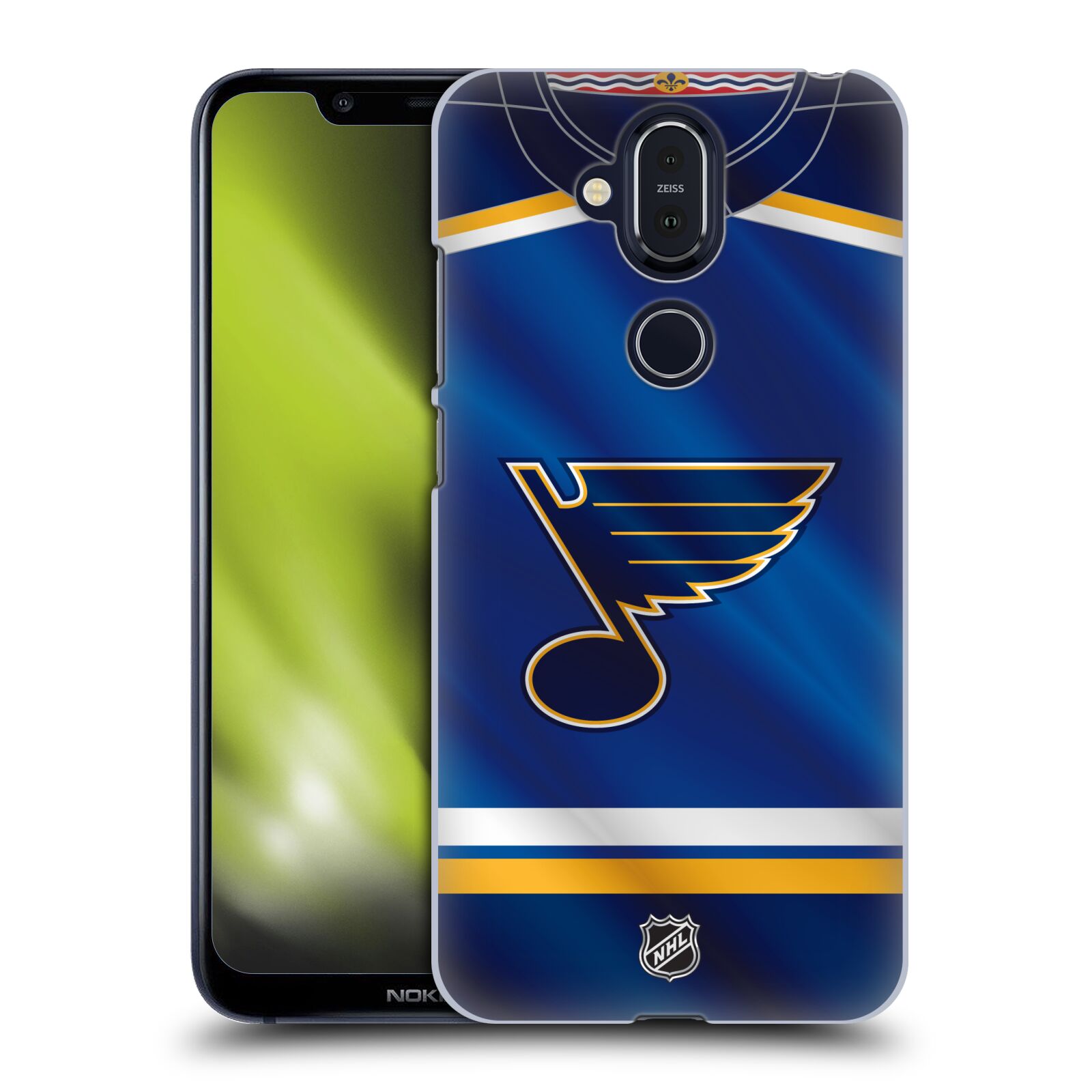 Pouzdro na mobil NOKIA 8.1 - HEAD CASE - Hokej NHL - St. Louis Blues - Znak na dresu