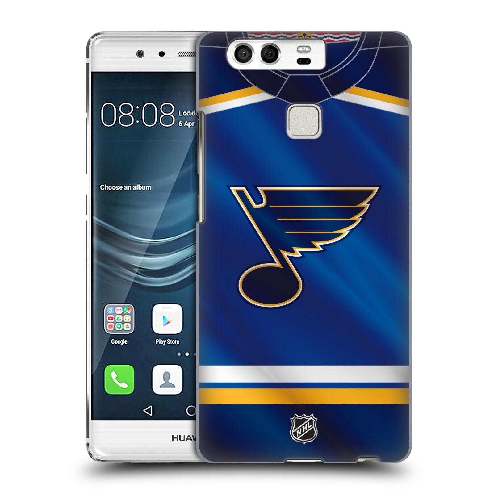 Pouzdro na mobil Huawei P9 / P9 DUAL SIM - HEAD CASE - Hokej NHL - St. Louis Blues - Znak na dresu