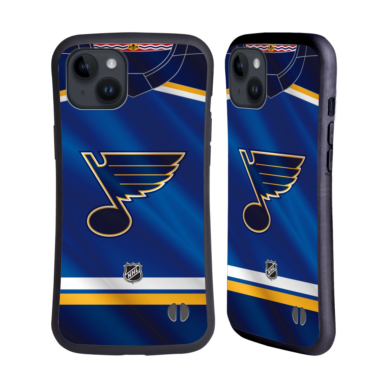 Obal na mobil Apple iPhone 15 PLUS - HEAD CASE - NHL - Dres St Louis Blues
