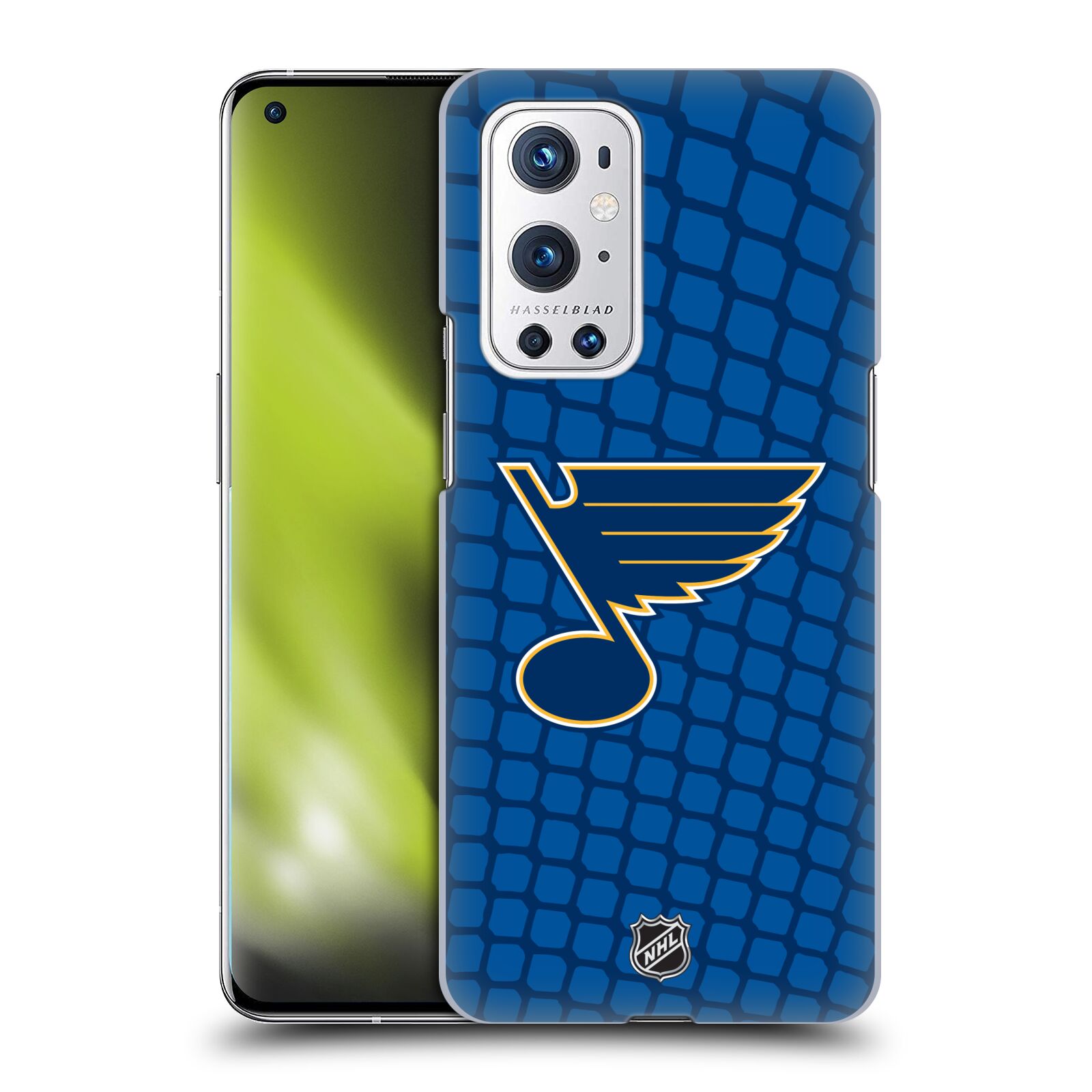 Pouzdro na mobil OnePlus 9 PRO - HEAD CASE - Hokej NHL - St. Louis Blues - Znak v brance