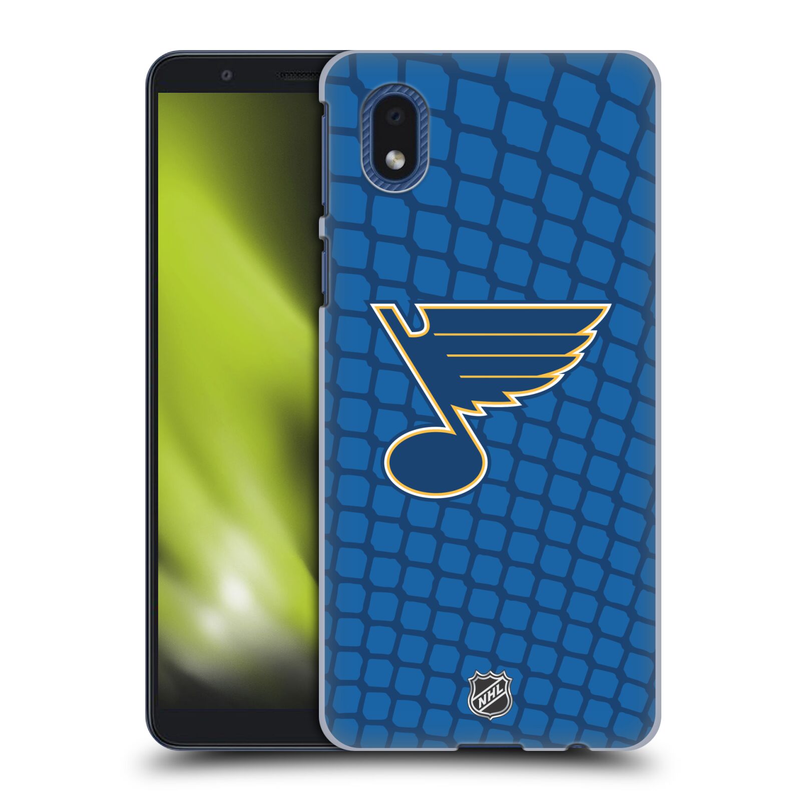 Pouzdro na mobil Samsung Galaxy A01 CORE - HEAD CASE - Hokej NHL - St. Louis Blues - Znak v brance