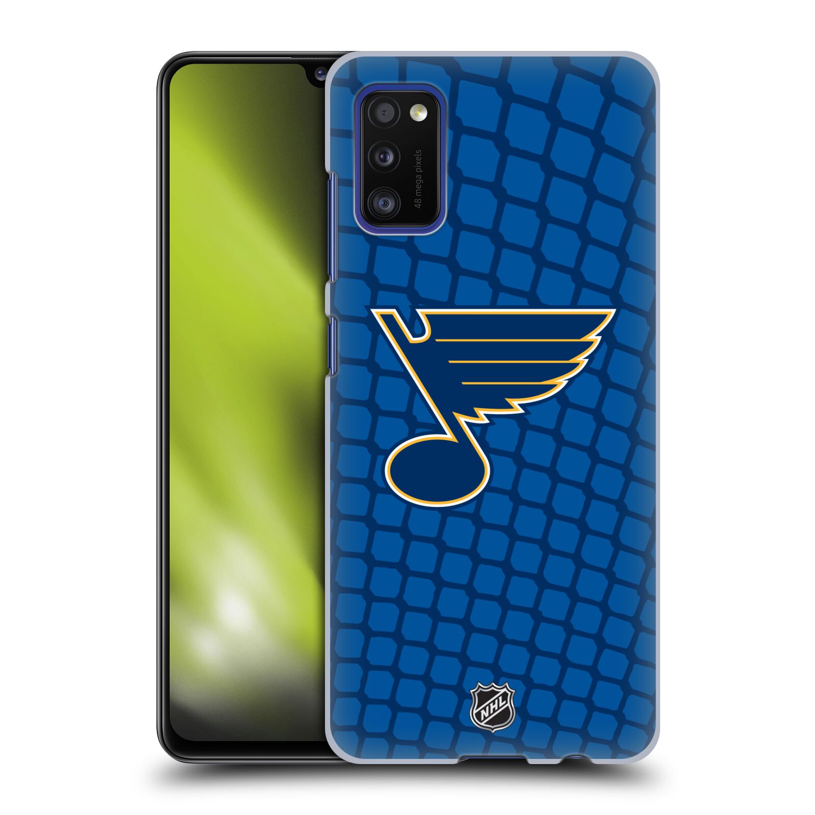 Pouzdro na mobil Samsung Galaxy A41 - HEAD CASE - Hokej NHL - St. Louis Blues - Znak v brance