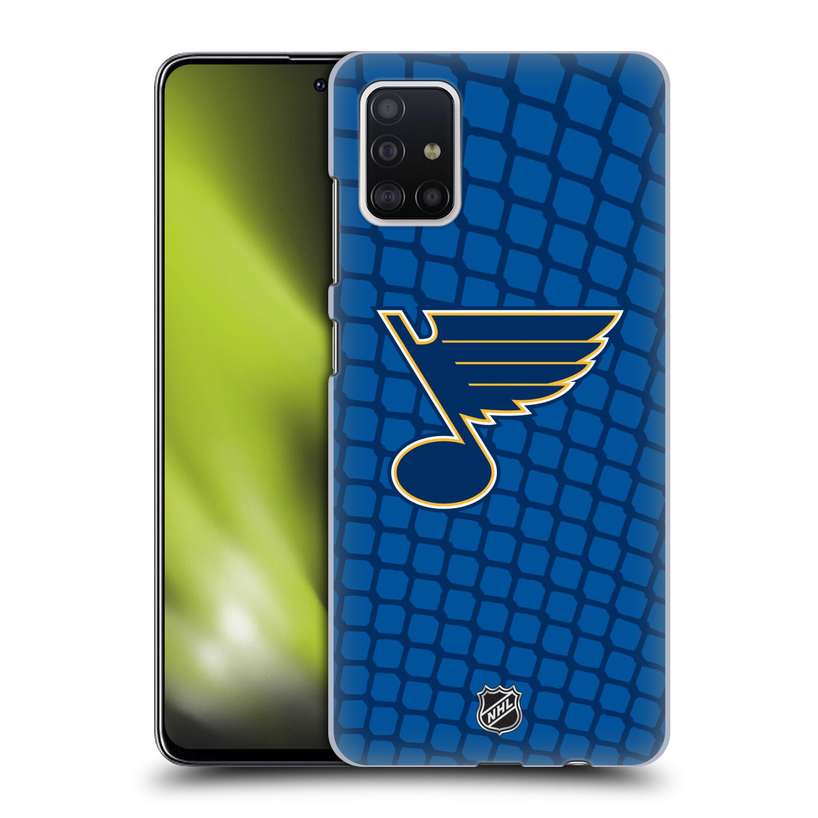 Pouzdro na mobil Samsung Galaxy A51 - HEAD CASE - Hokej NHL - St. Louis Blues - Znak v brance