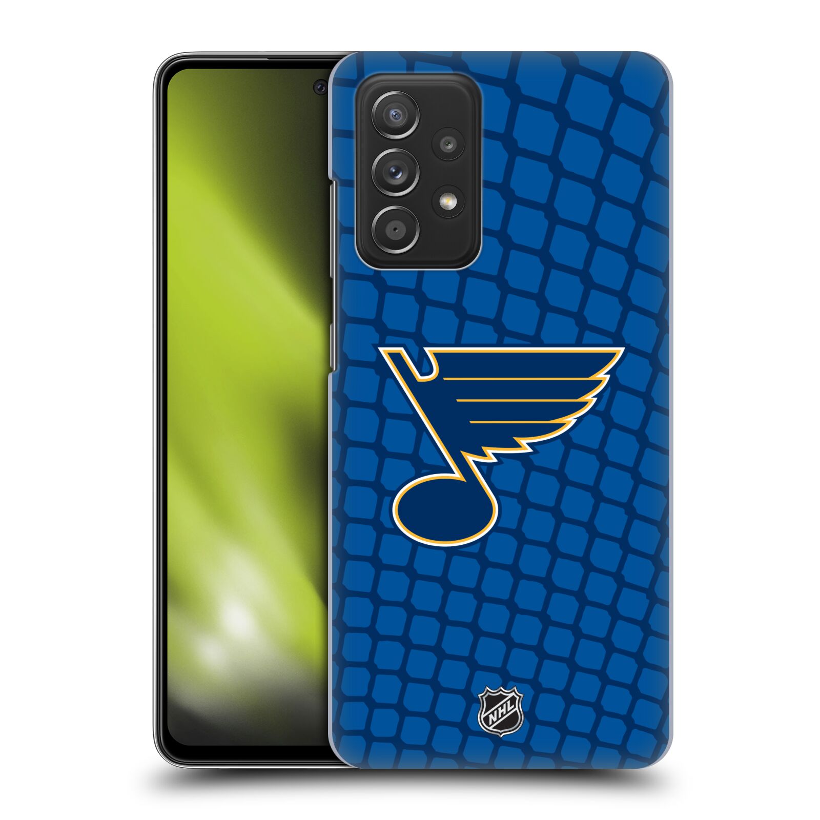 Pouzdro na mobil Samsung Galaxy A52 / A52 5G / A52s 5G - HEAD CASE - Hokej NHL - St. Louis Blues - Znak v brance