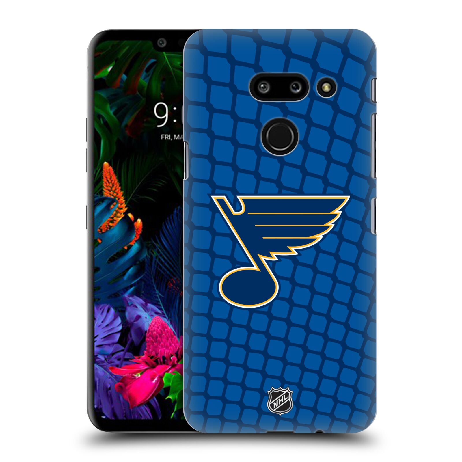Pouzdro na mobil LG G8 ThinQ - HEAD CASE - Hokej NHL - St. Louis Blues - Znak v brance