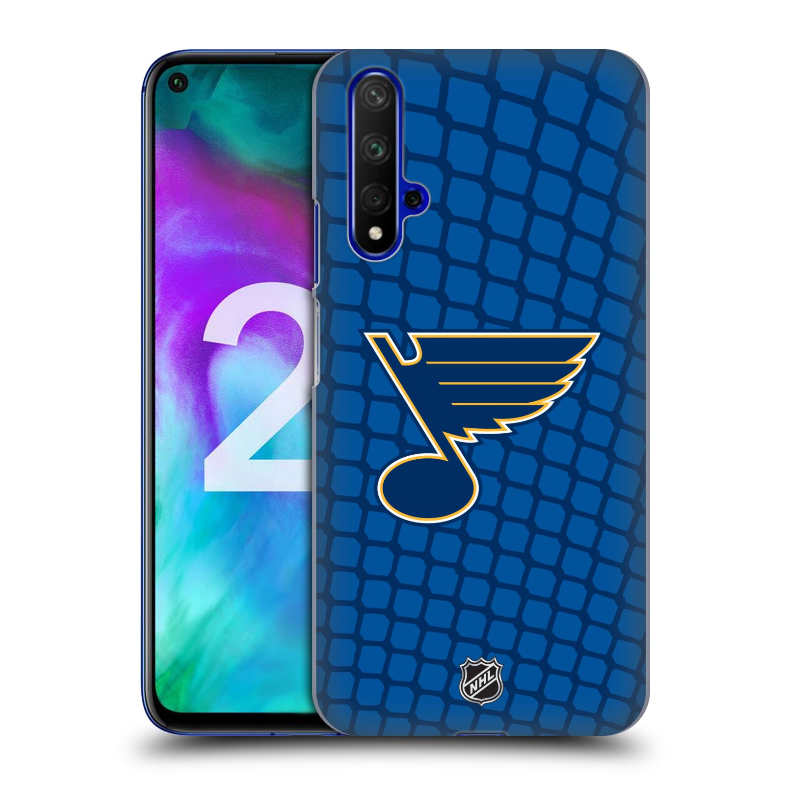 Pouzdro na mobil HONOR 20 - HEAD CASE - Hokej NHL - St. Louis Blues - Znak v brance