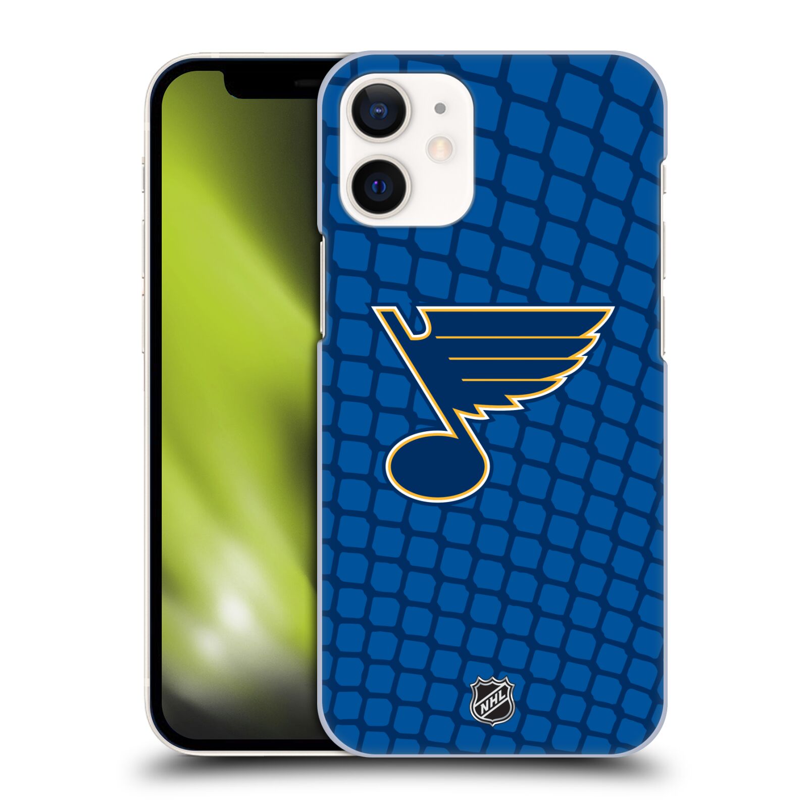 Pouzdro na mobil Apple Iphone 12 MINI - HEAD CASE - Hokej NHL - St. Louis Blues - Znak v brance