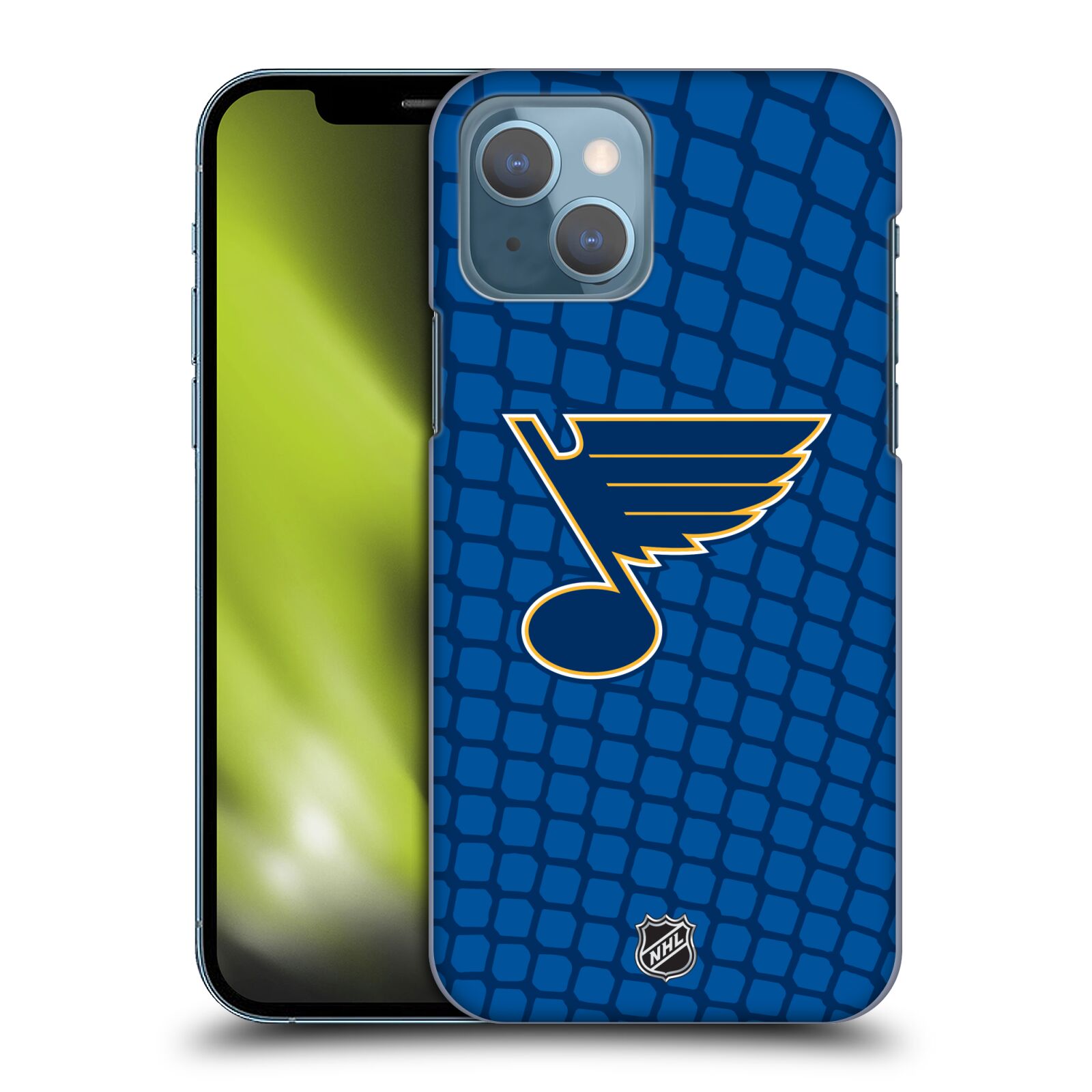 Pouzdro na mobil Apple Iphone 13 - HEAD CASE - Hokej NHL - St. Louis Blues - Znak v brance