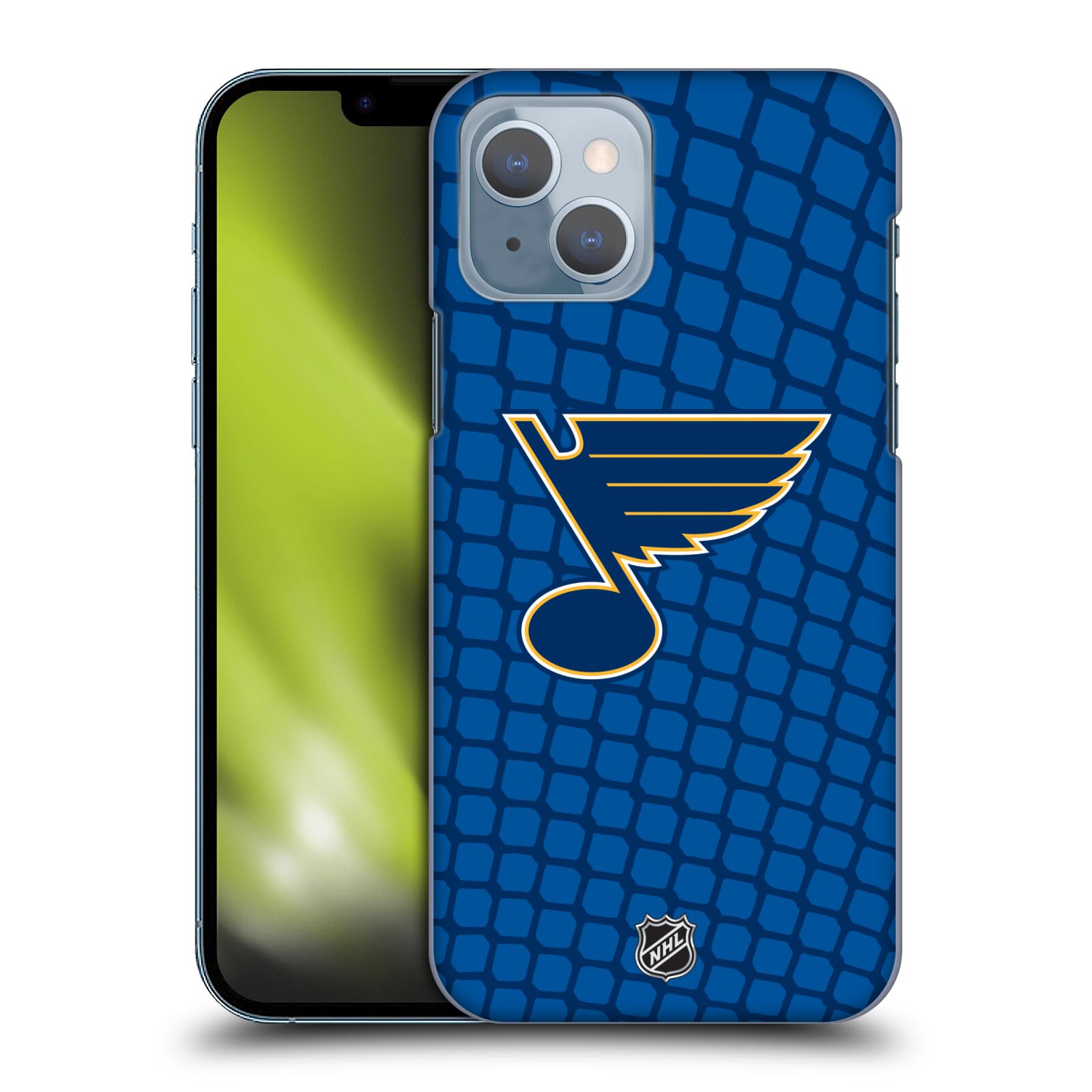 Pouzdro na mobil Apple Iphone 14 - HEAD CASE - Hokej NHL - St. Louis Blues - Znak v brance