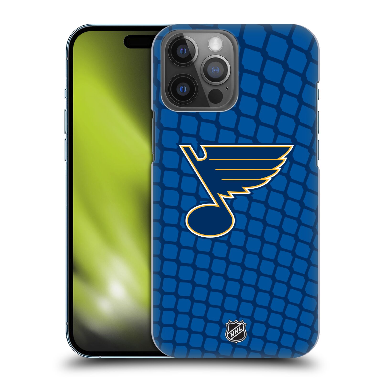 Pouzdro na mobil Apple Iphone 14 PRO MAX - HEAD CASE - Hokej NHL - St. Louis Blues - Znak v brance