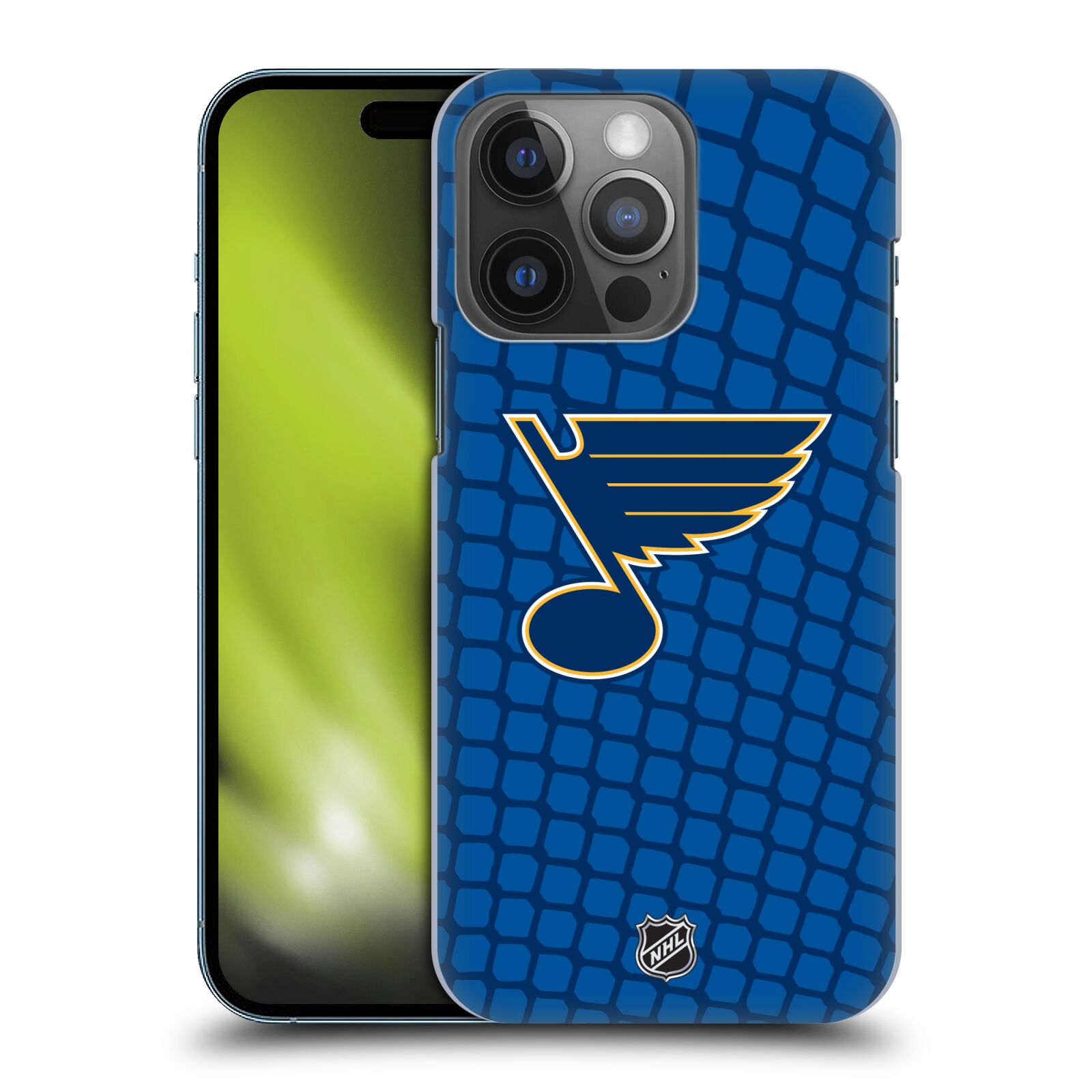 Pouzdro na mobil Apple Iphone 14 PRO - HEAD CASE - Hokej NHL - St. Louis Blues - Znak v brance